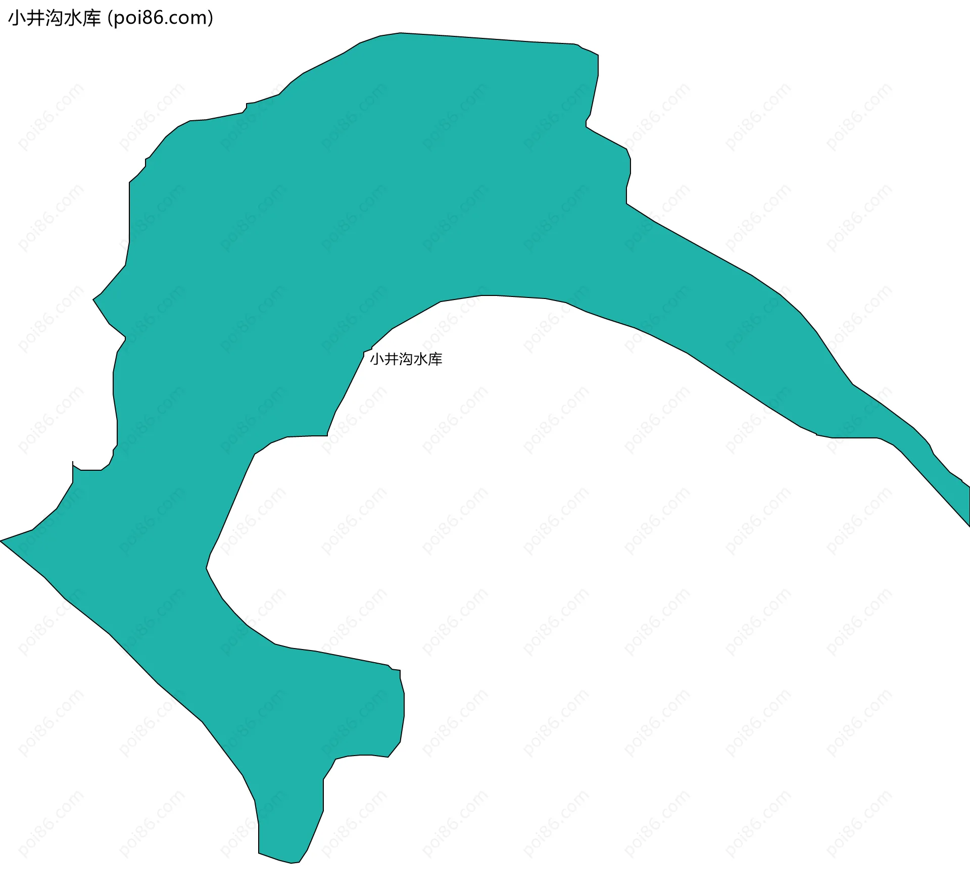 小井沟水库边界地图