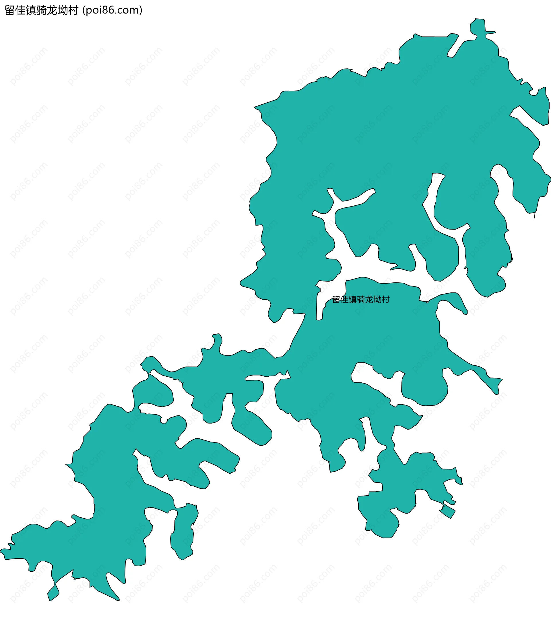 留佳镇骑龙坳村边界地图