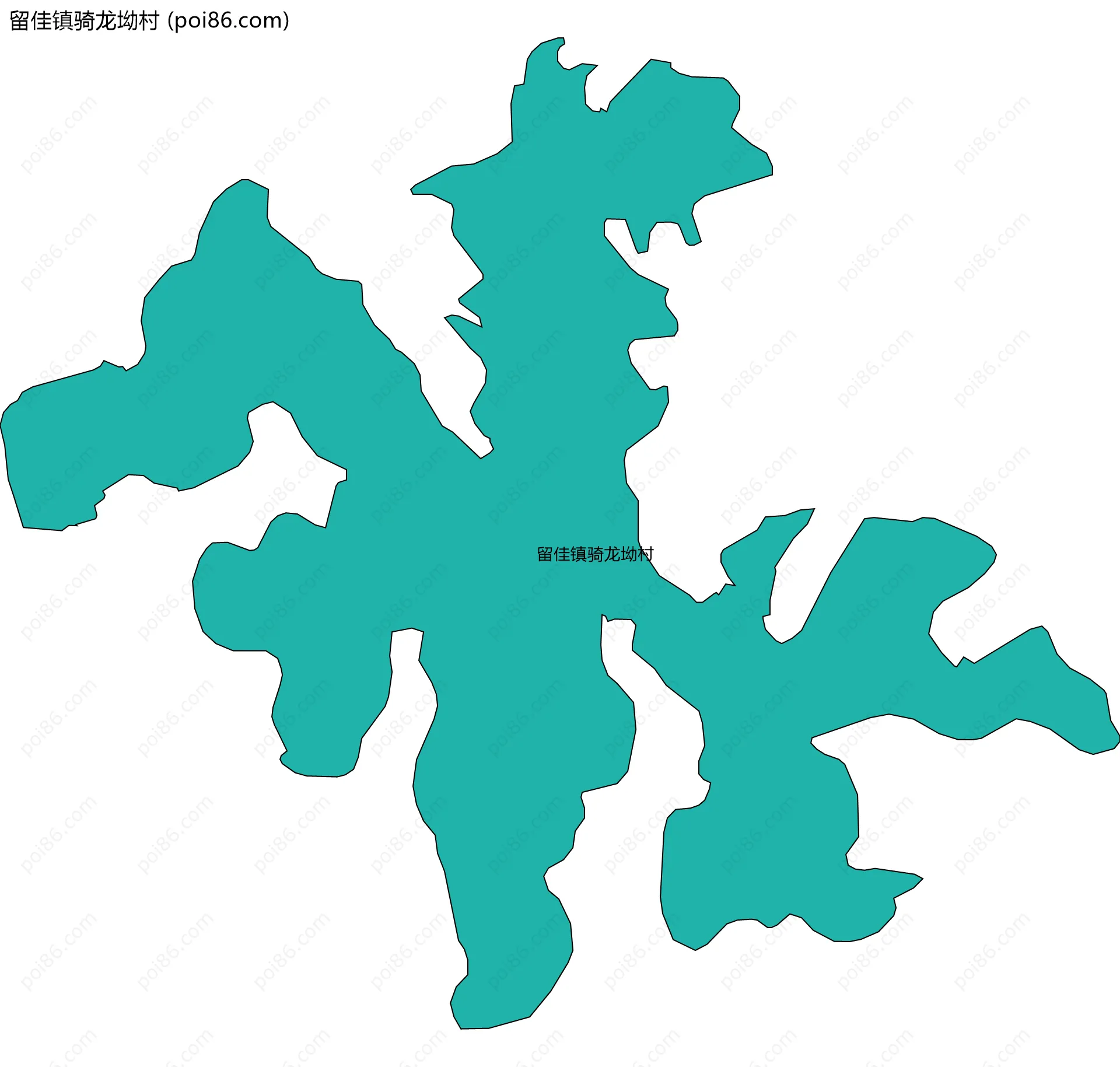 留佳镇骑龙坳村边界地图