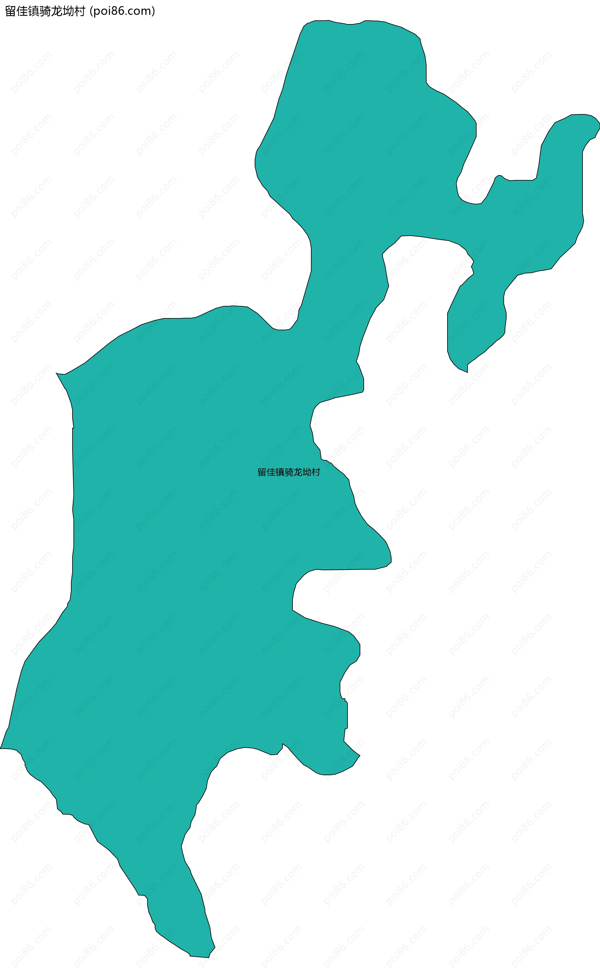 留佳镇骑龙坳村边界地图