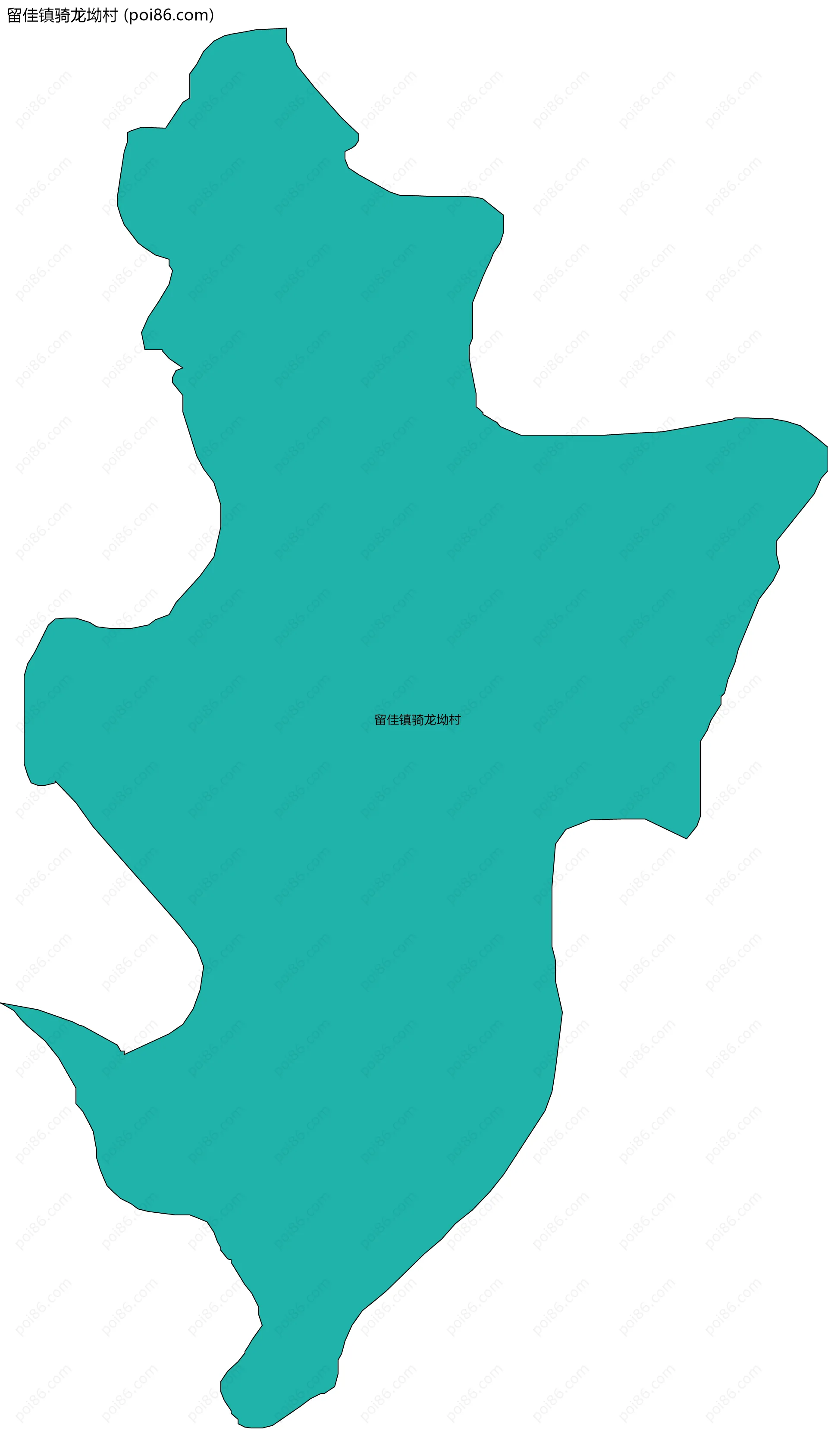 留佳镇骑龙坳村边界地图