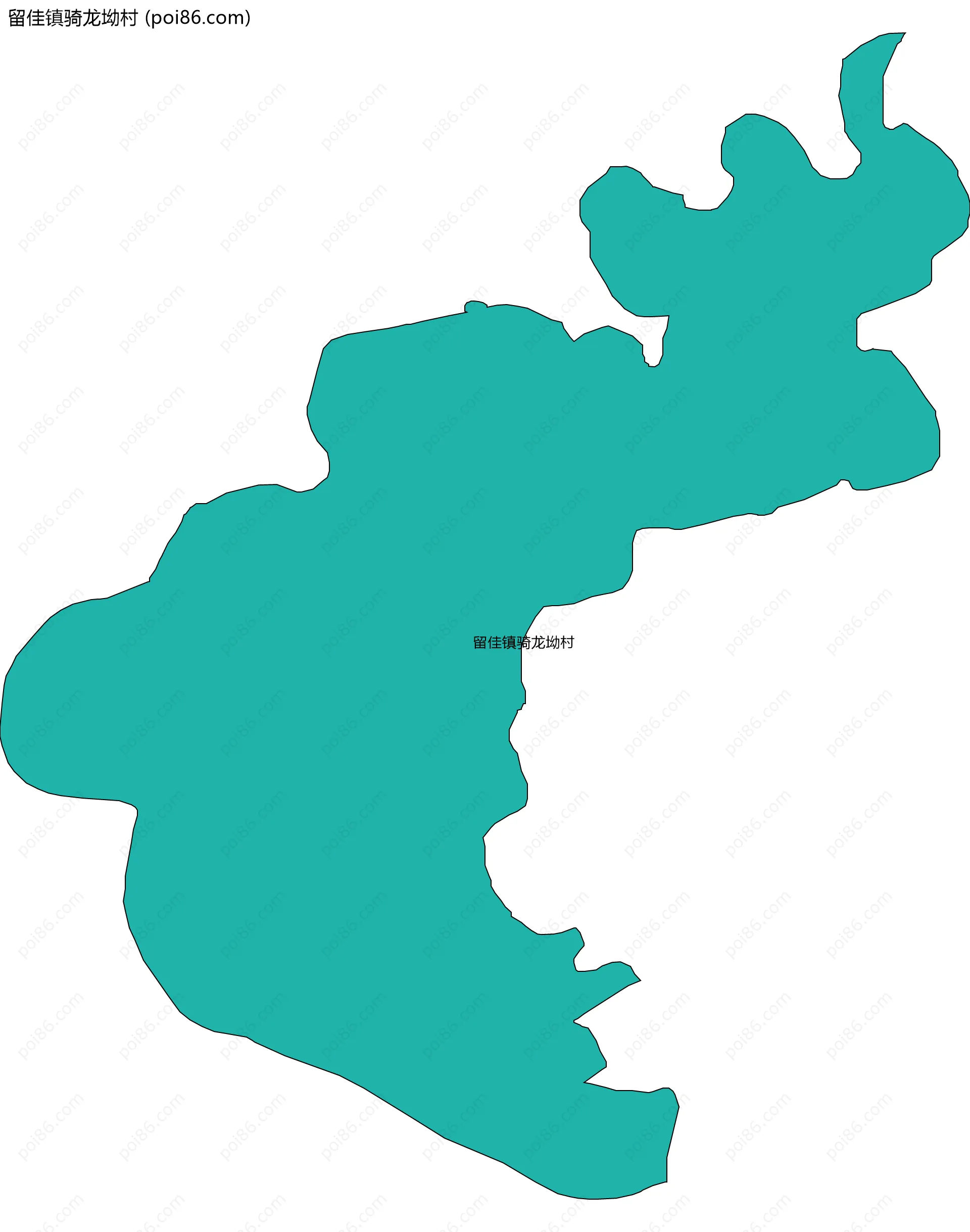 留佳镇骑龙坳村边界地图