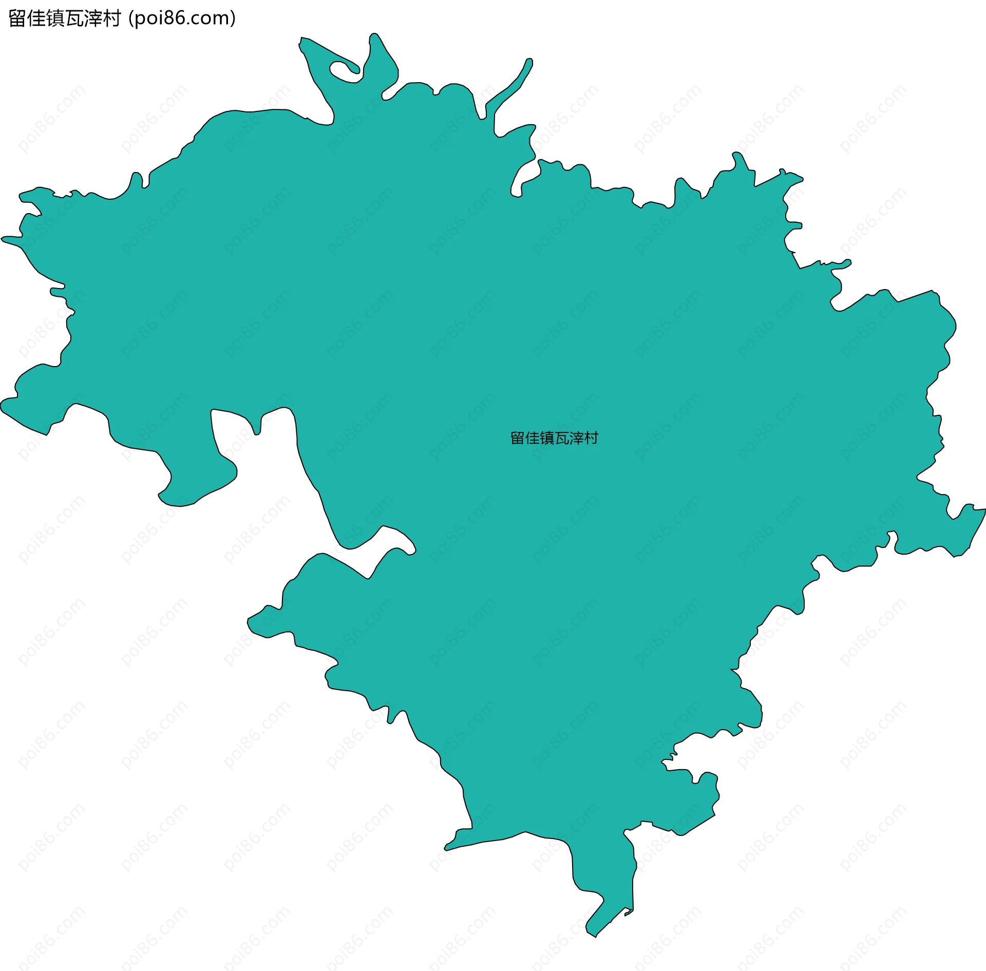 留佳镇瓦滓村边界地图