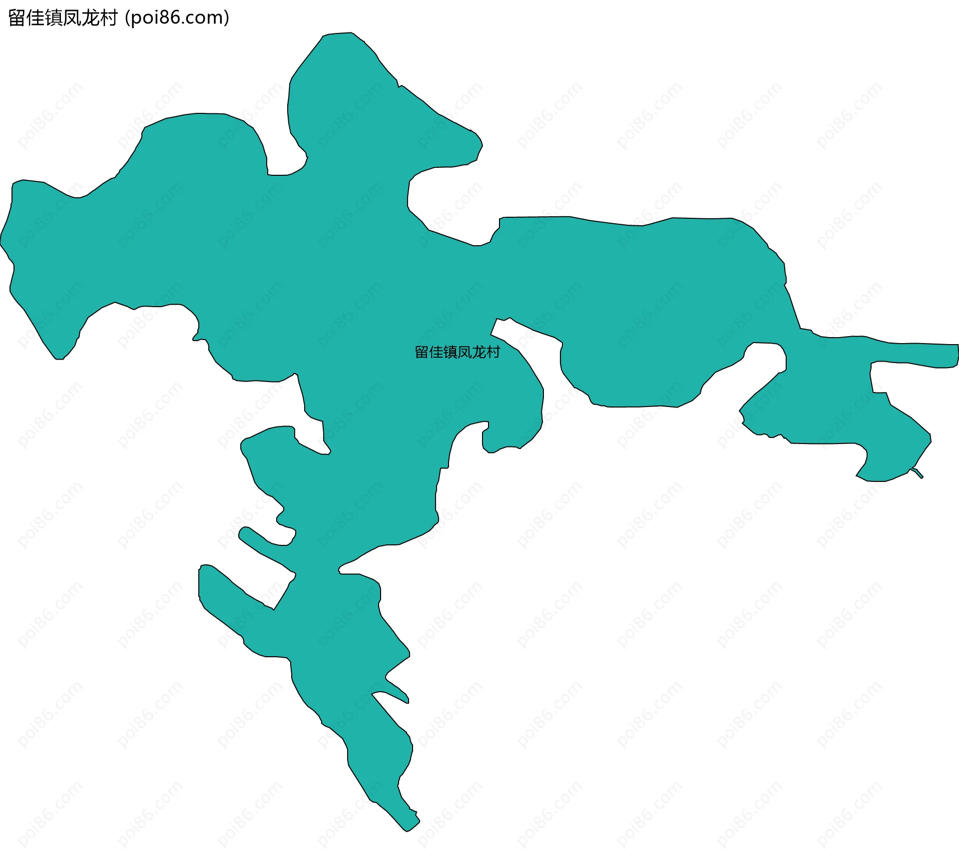 留佳镇凤龙村边界地图