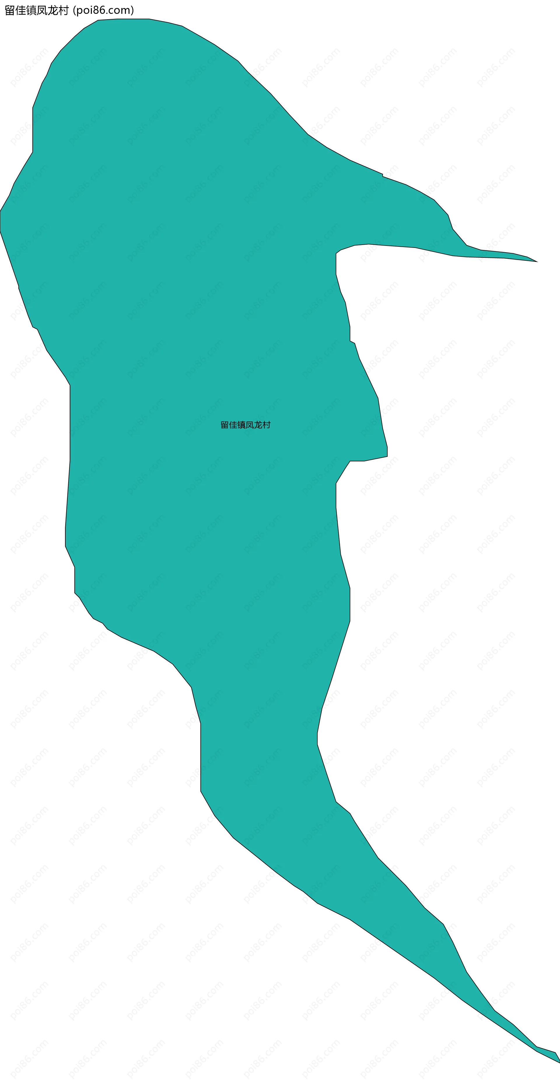 留佳镇凤龙村边界地图