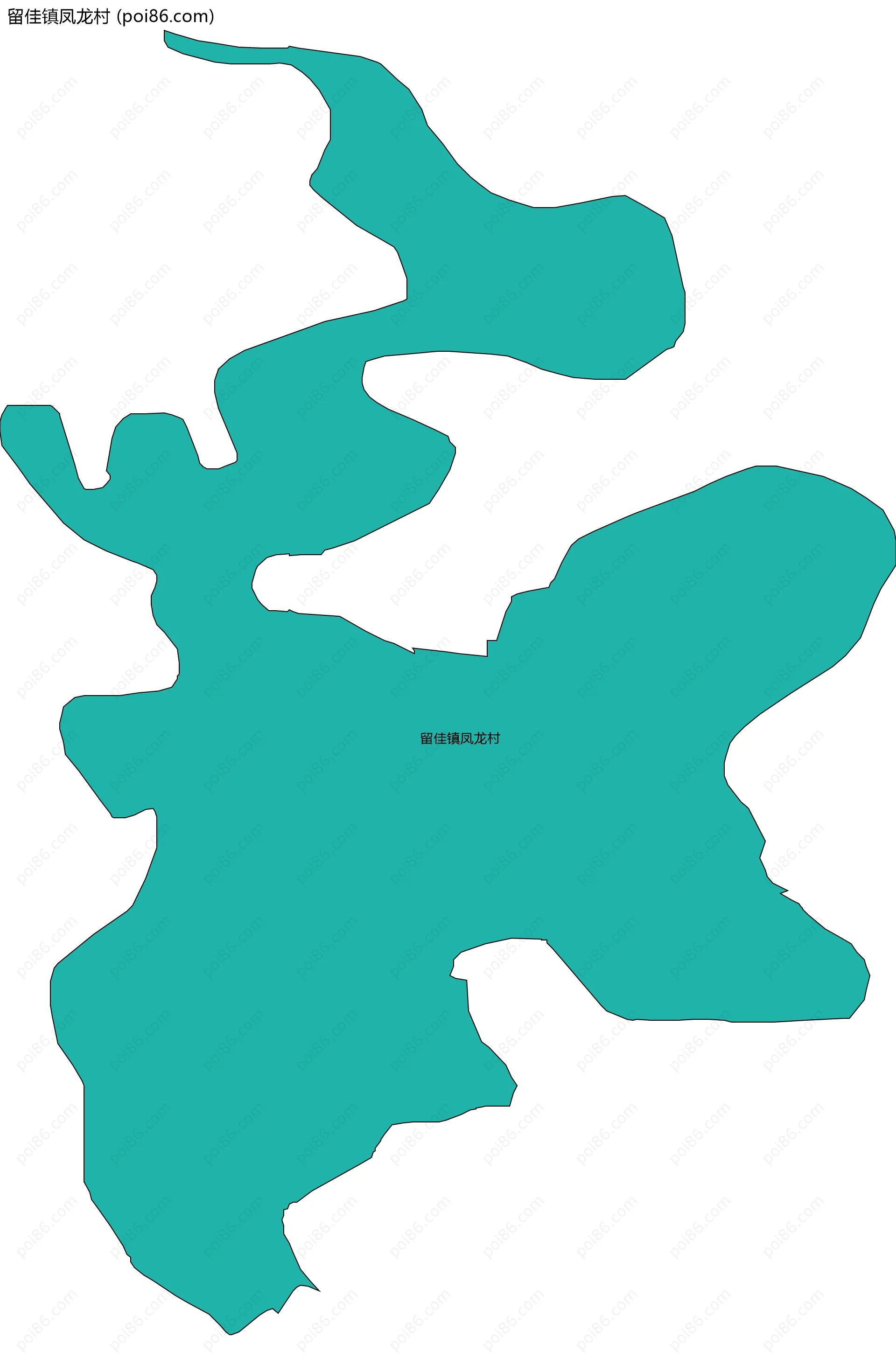 留佳镇凤龙村边界地图