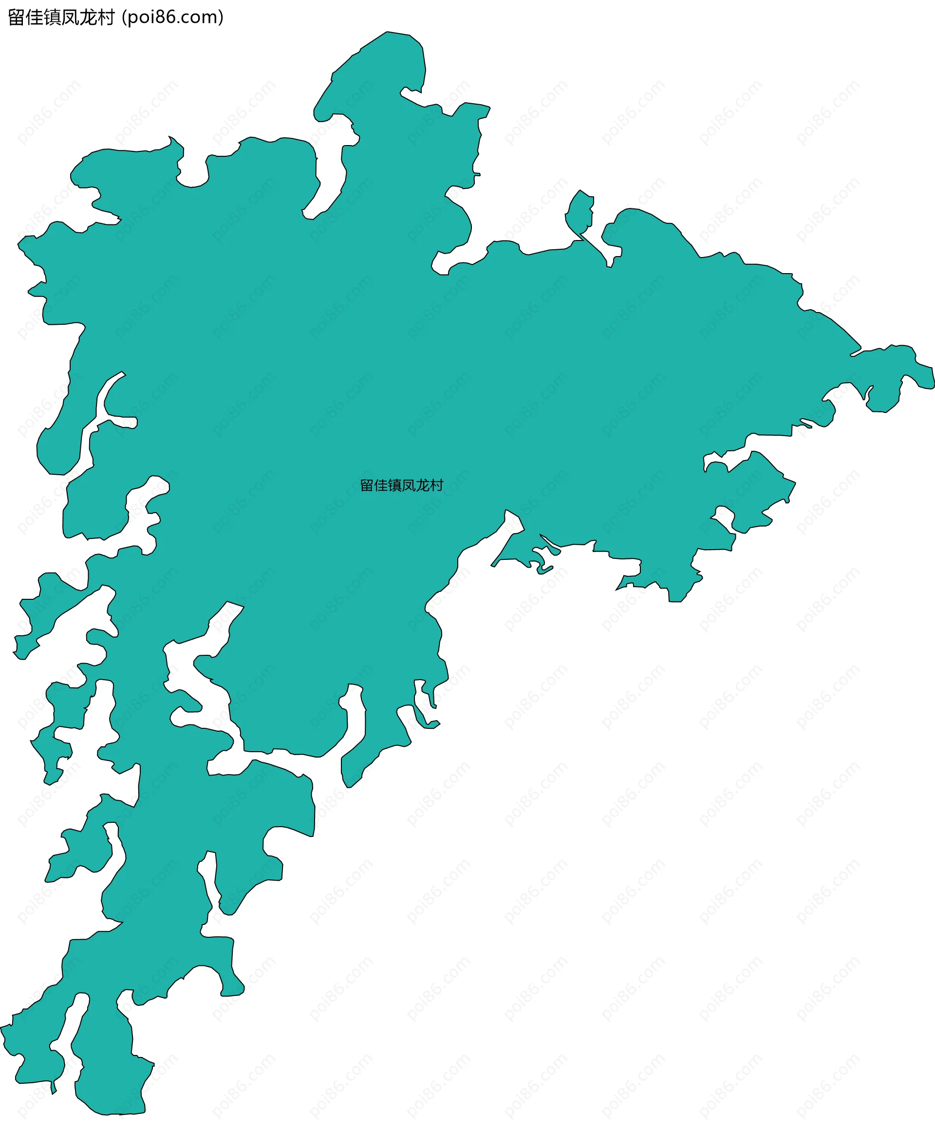 留佳镇凤龙村边界地图