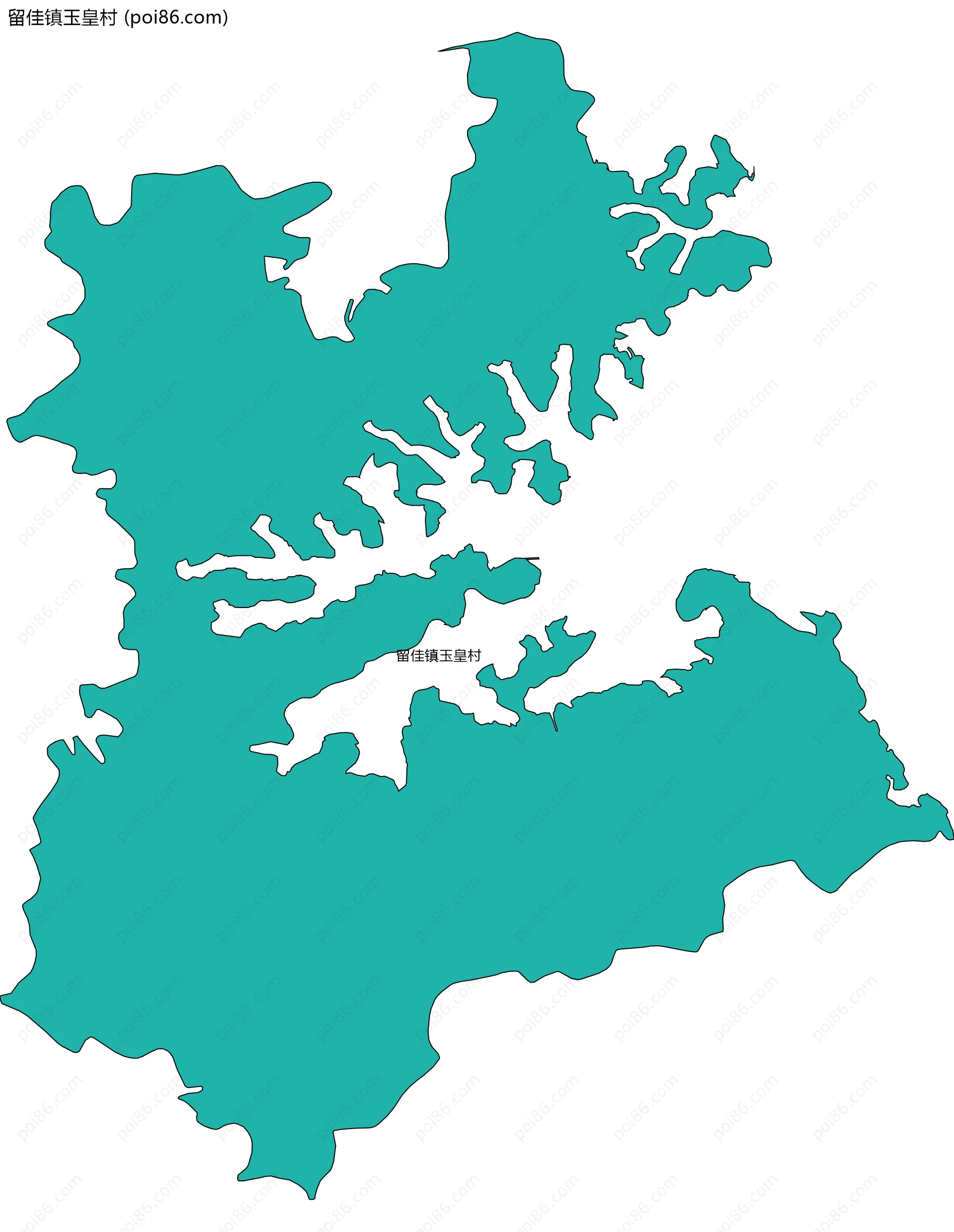 留佳镇玉皇村边界地图