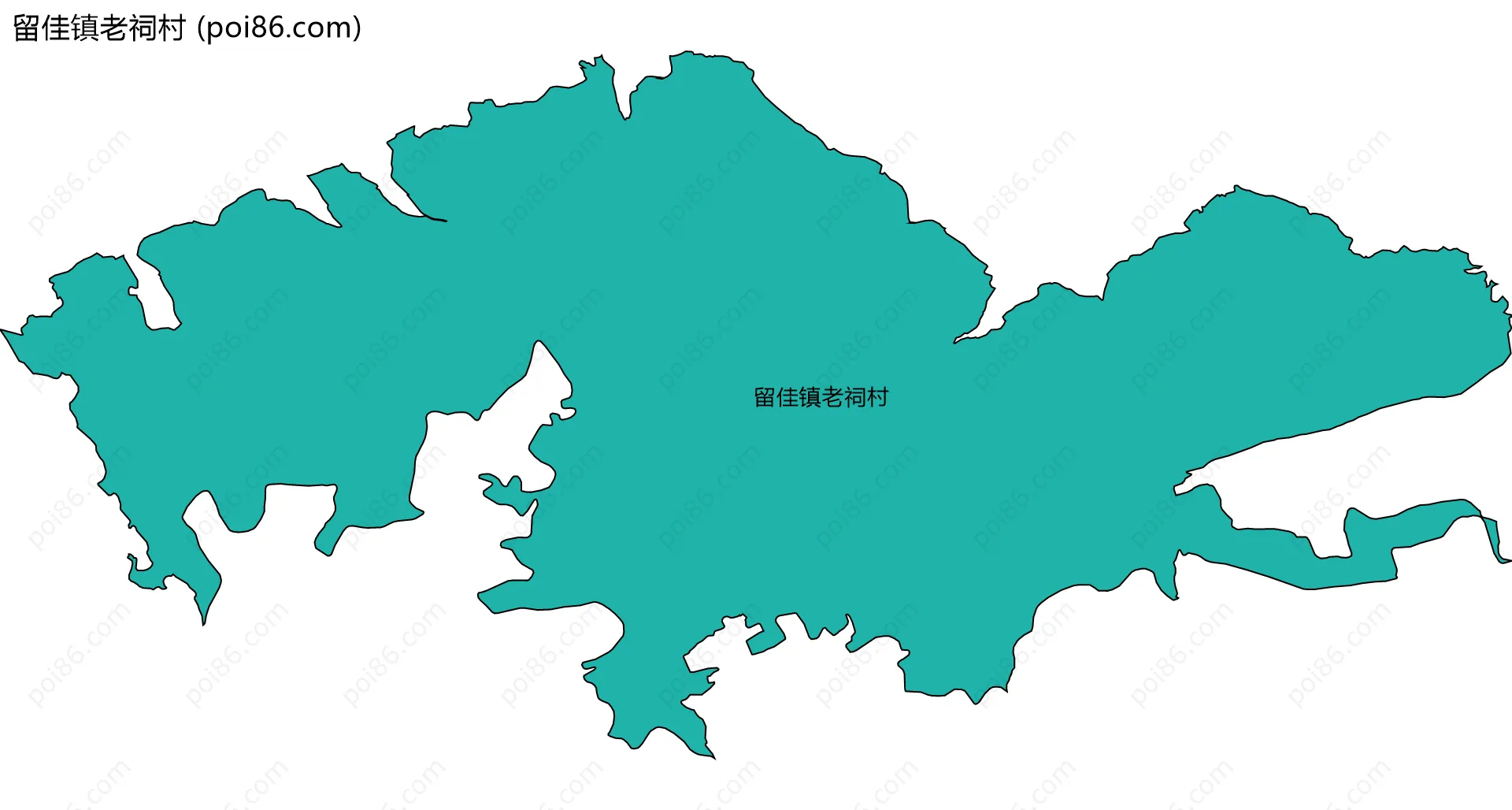 留佳镇老祠村边界地图