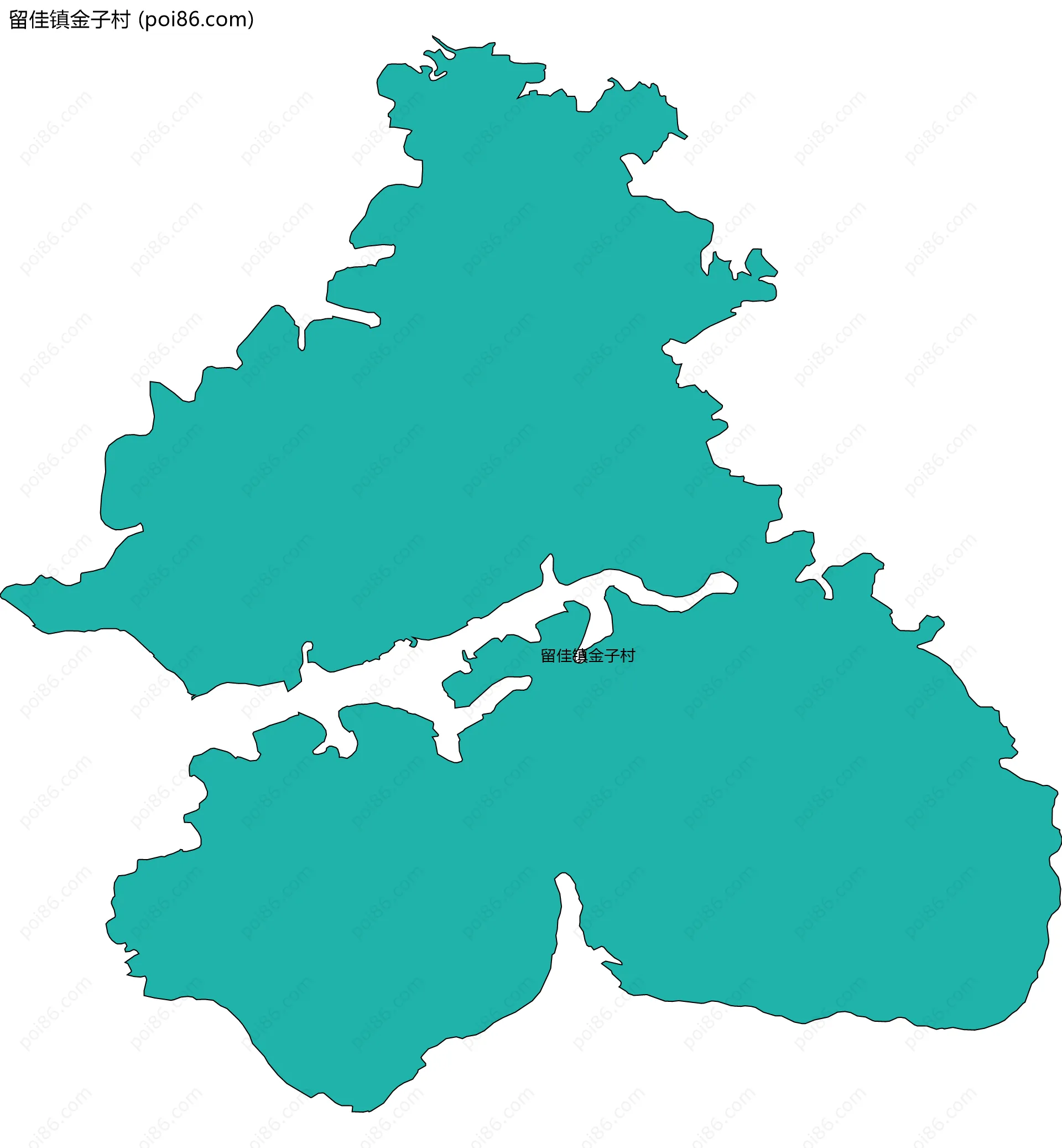 留佳镇金子村边界地图