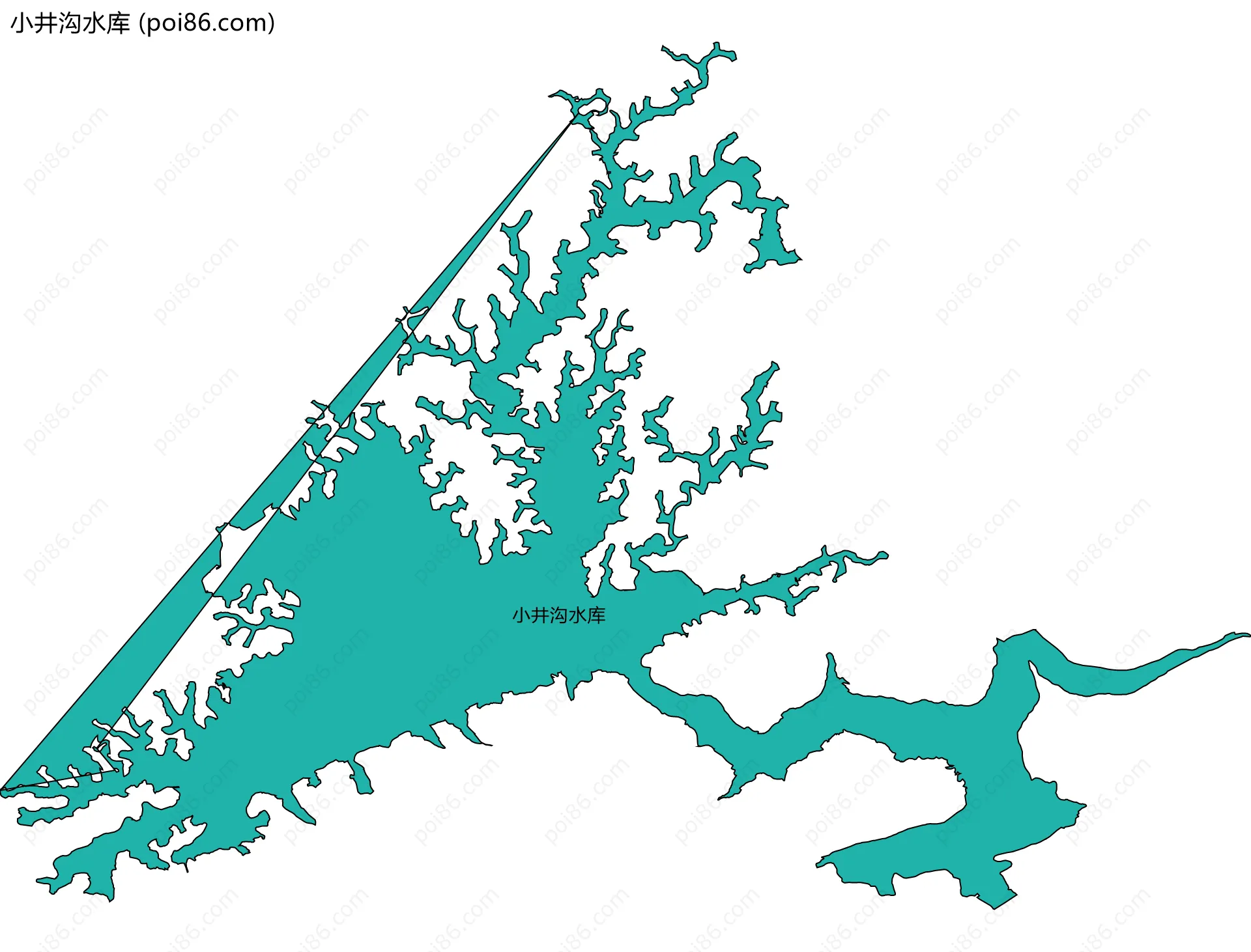 小井沟水库边界地图