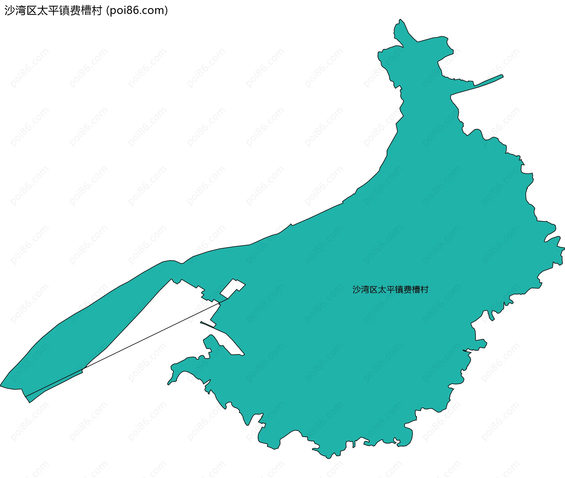 沙湾区太平镇费槽村边界地图