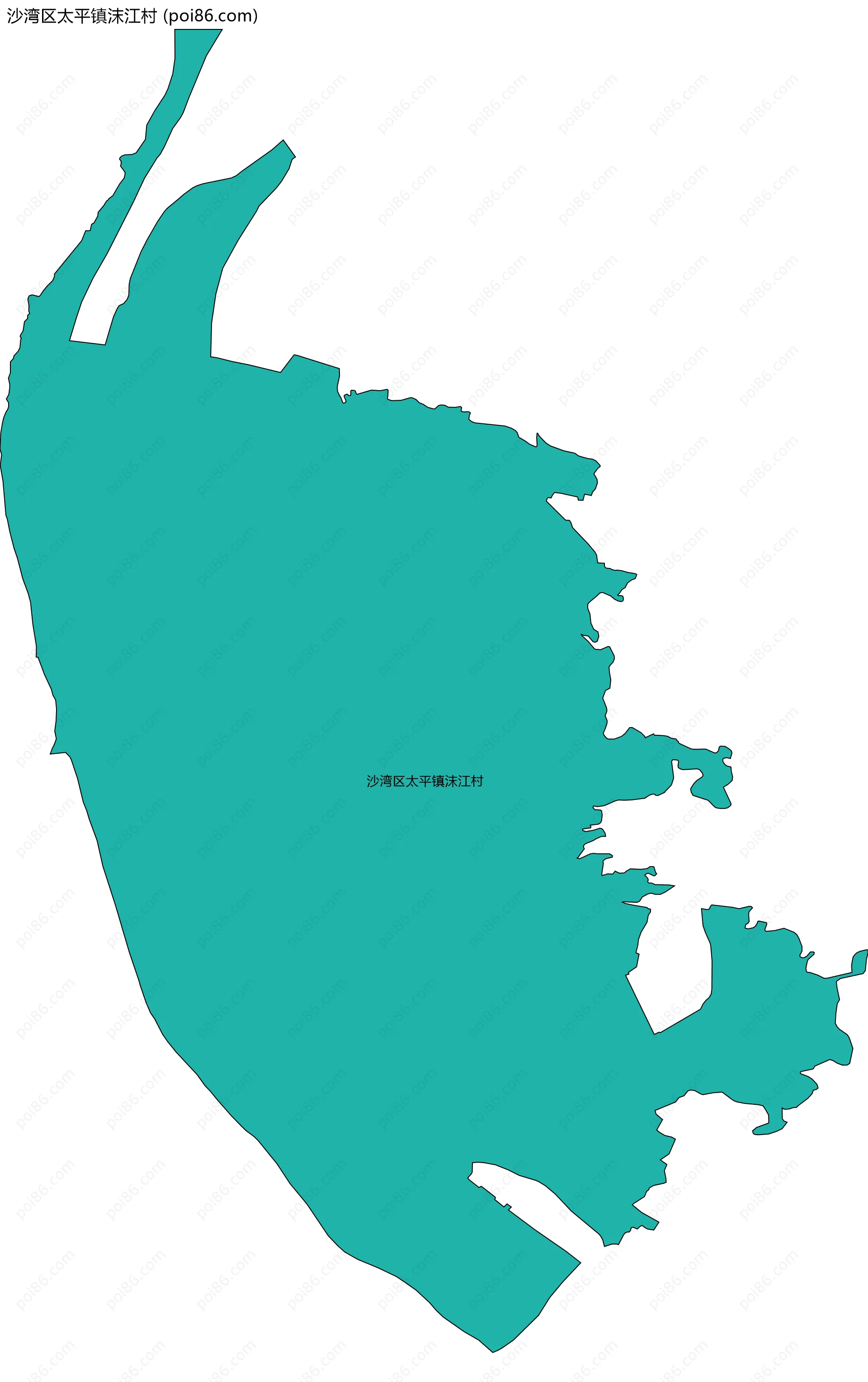 沙湾区太平镇沫江村边界地图