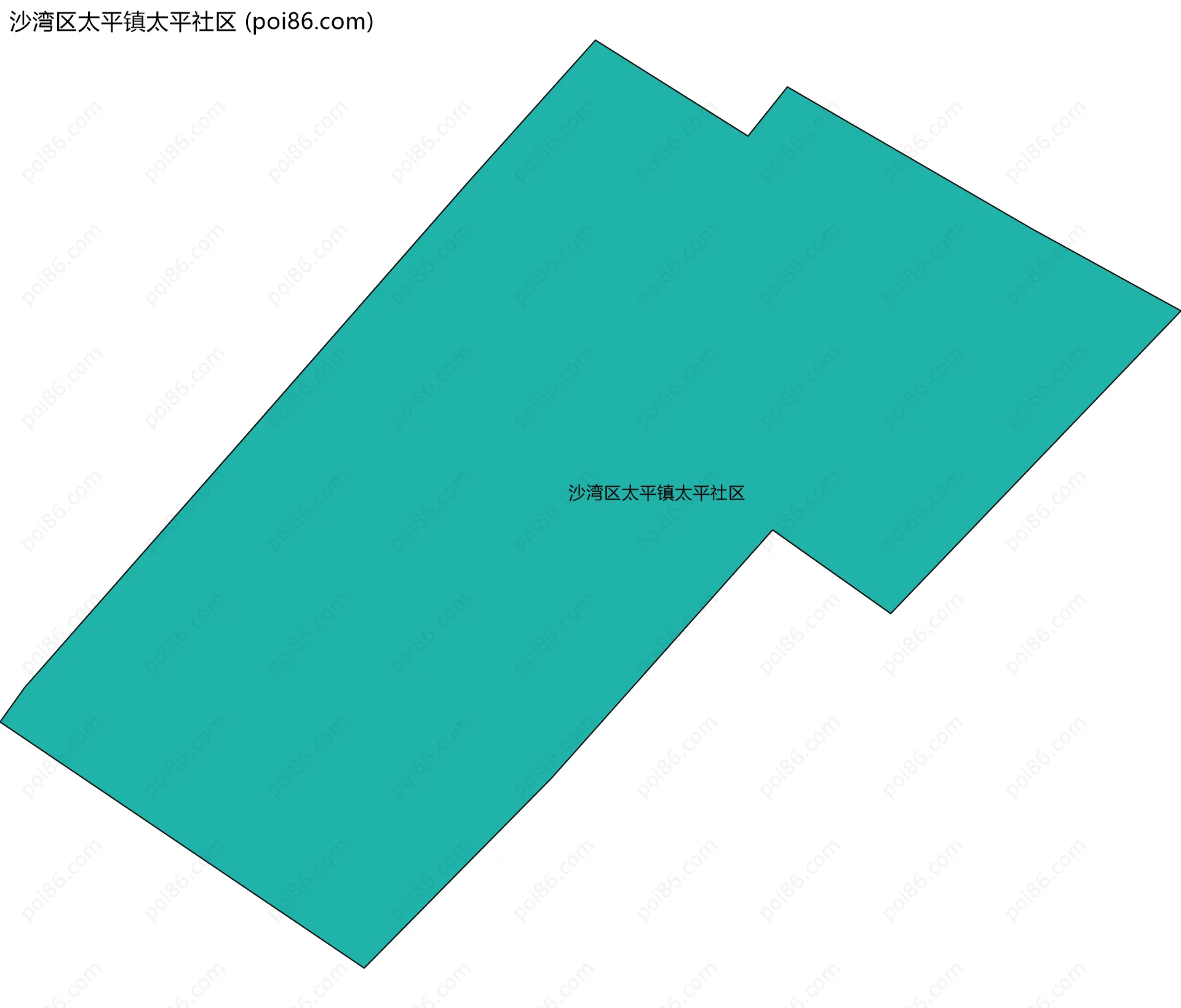 沙湾区太平镇太平社区边界地图