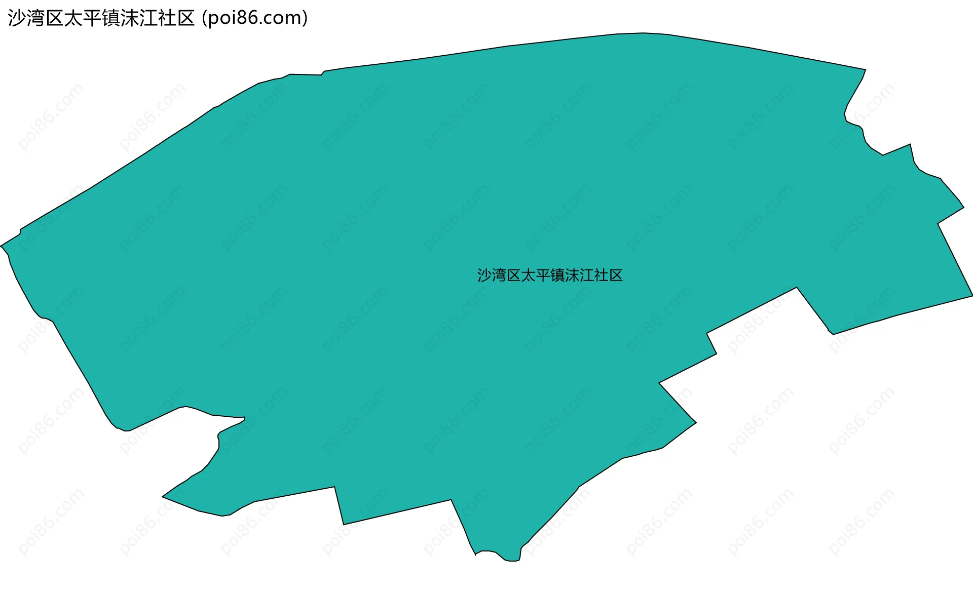 沙湾区太平镇沫江社区边界地图