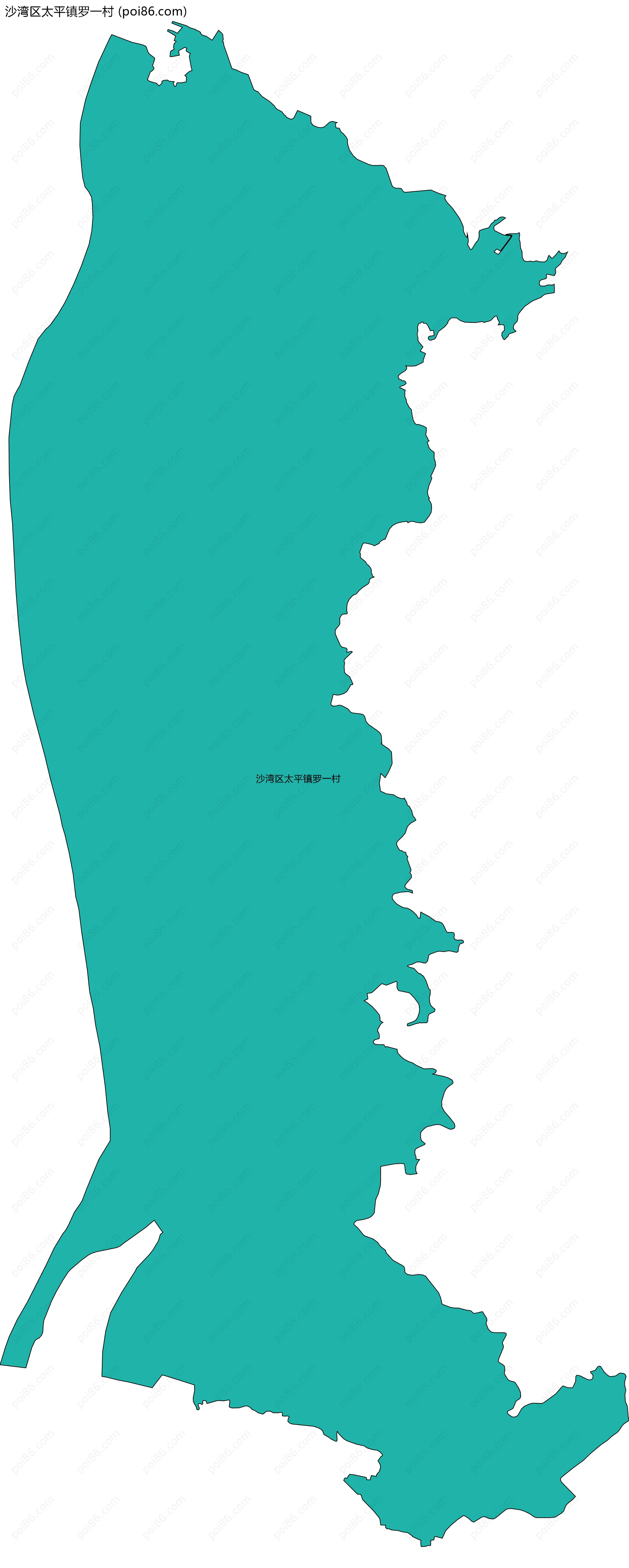 沙湾区太平镇罗一村边界地图