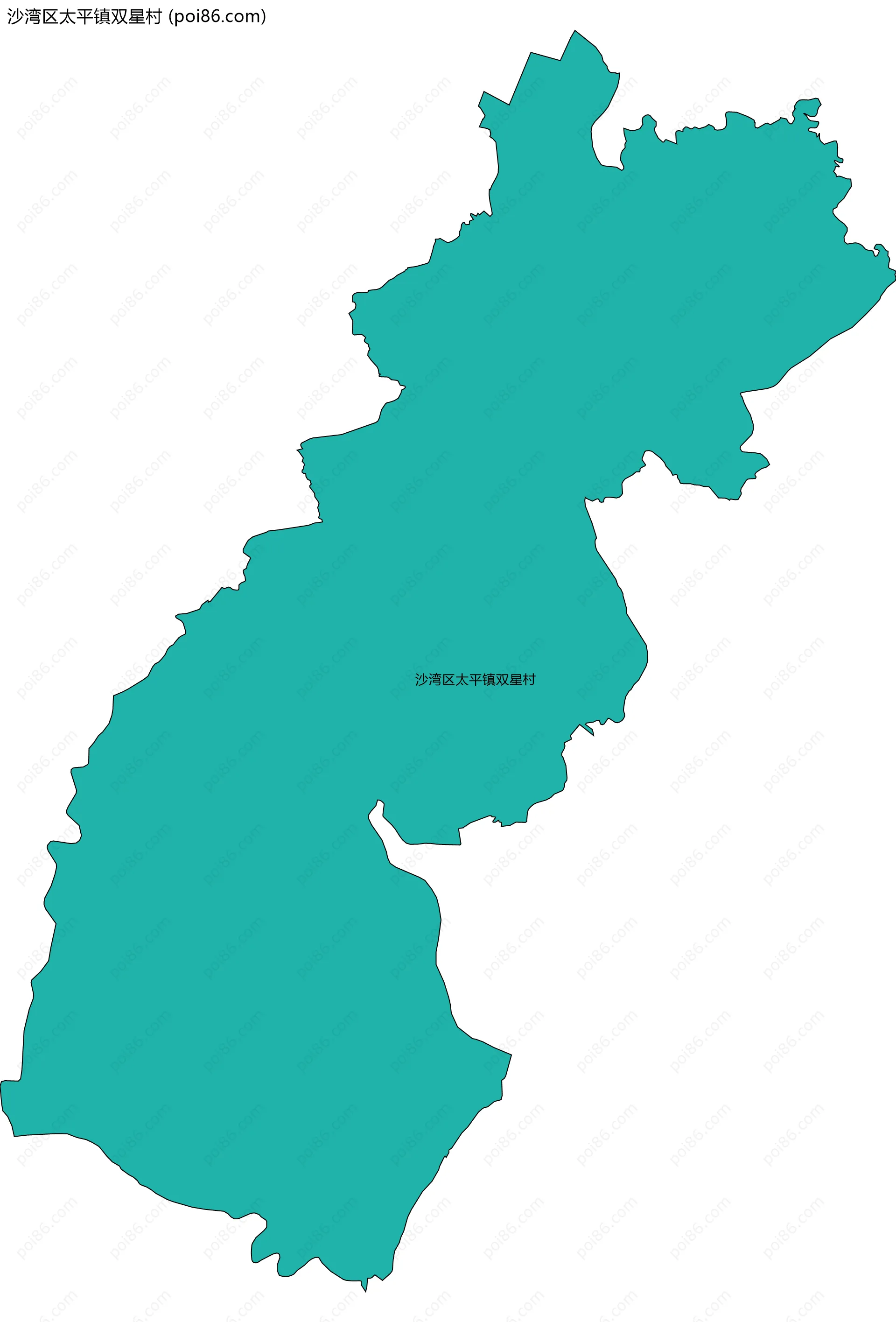 沙湾区太平镇双星村边界地图