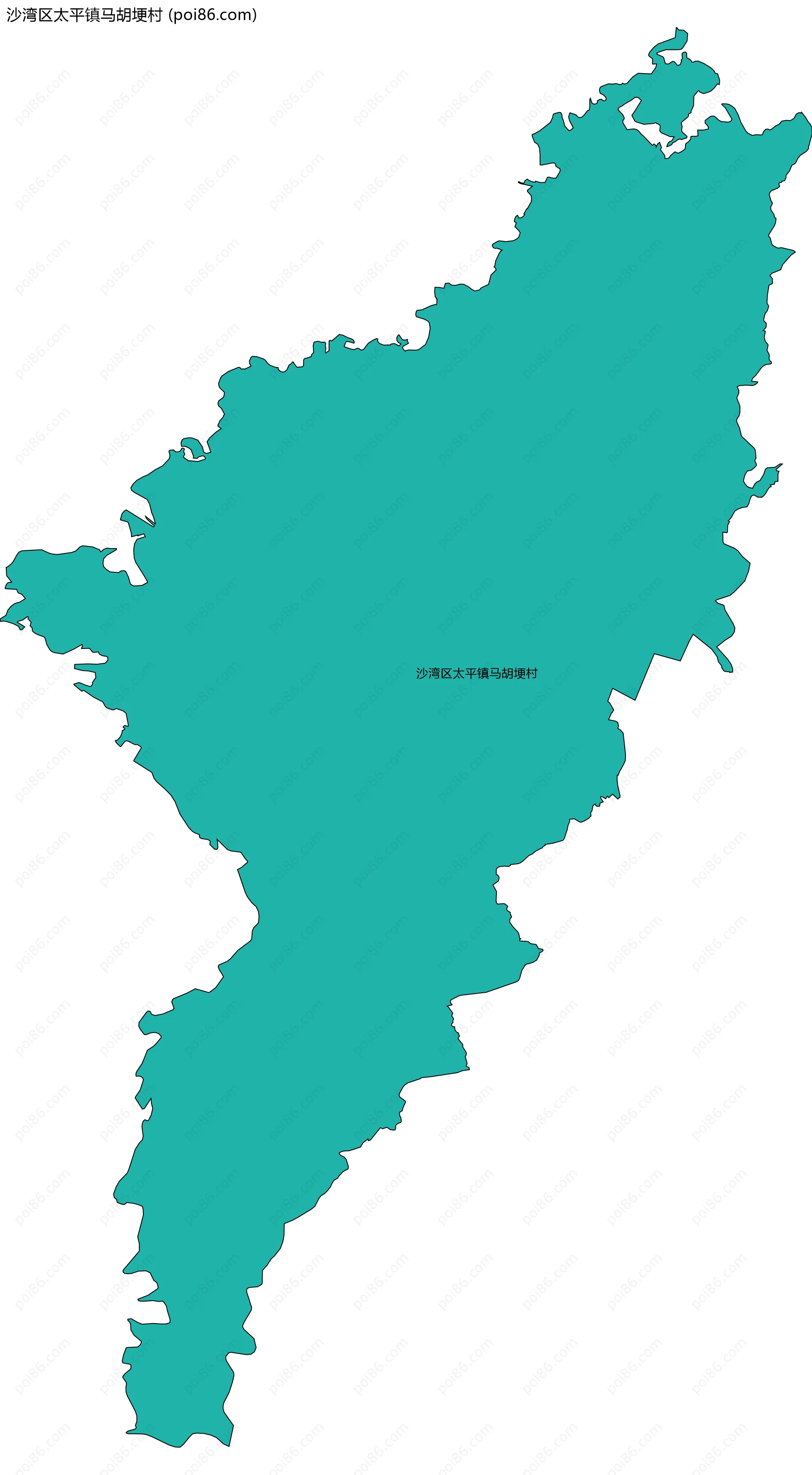 沙湾区太平镇马胡埂村边界地图