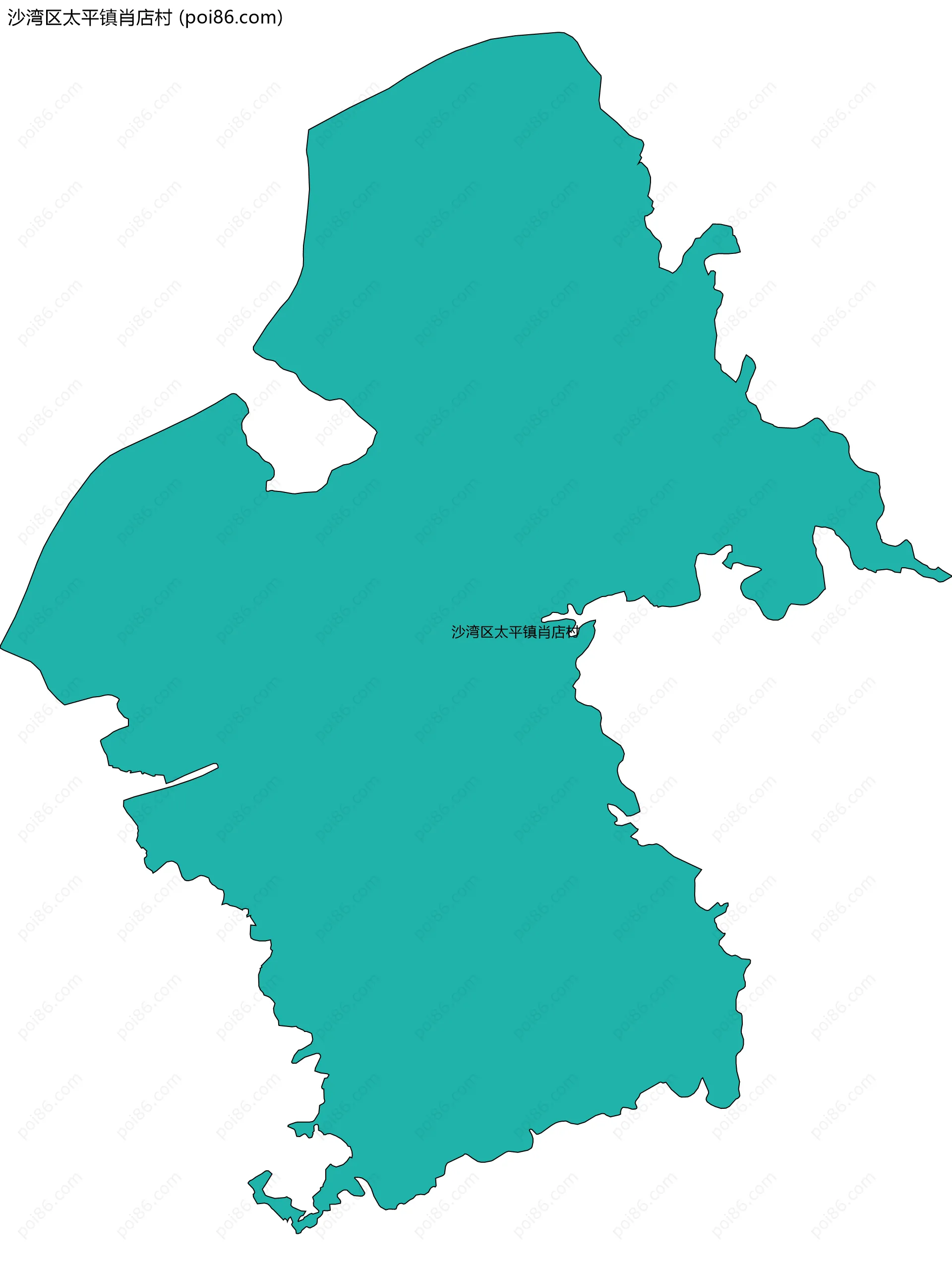 沙湾区太平镇肖店村边界地图