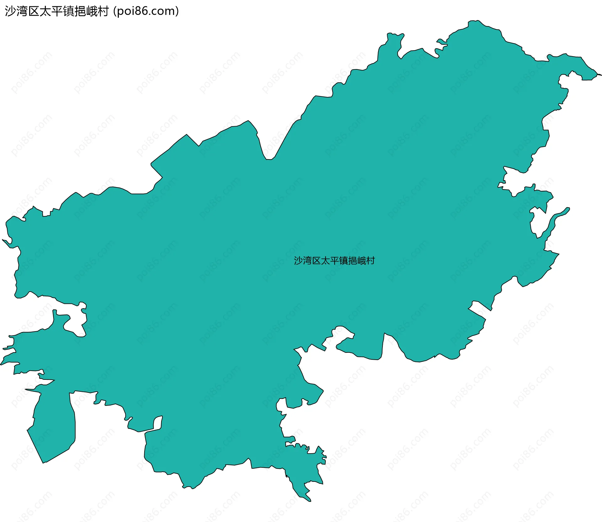 沙湾区太平镇挹峨村边界地图