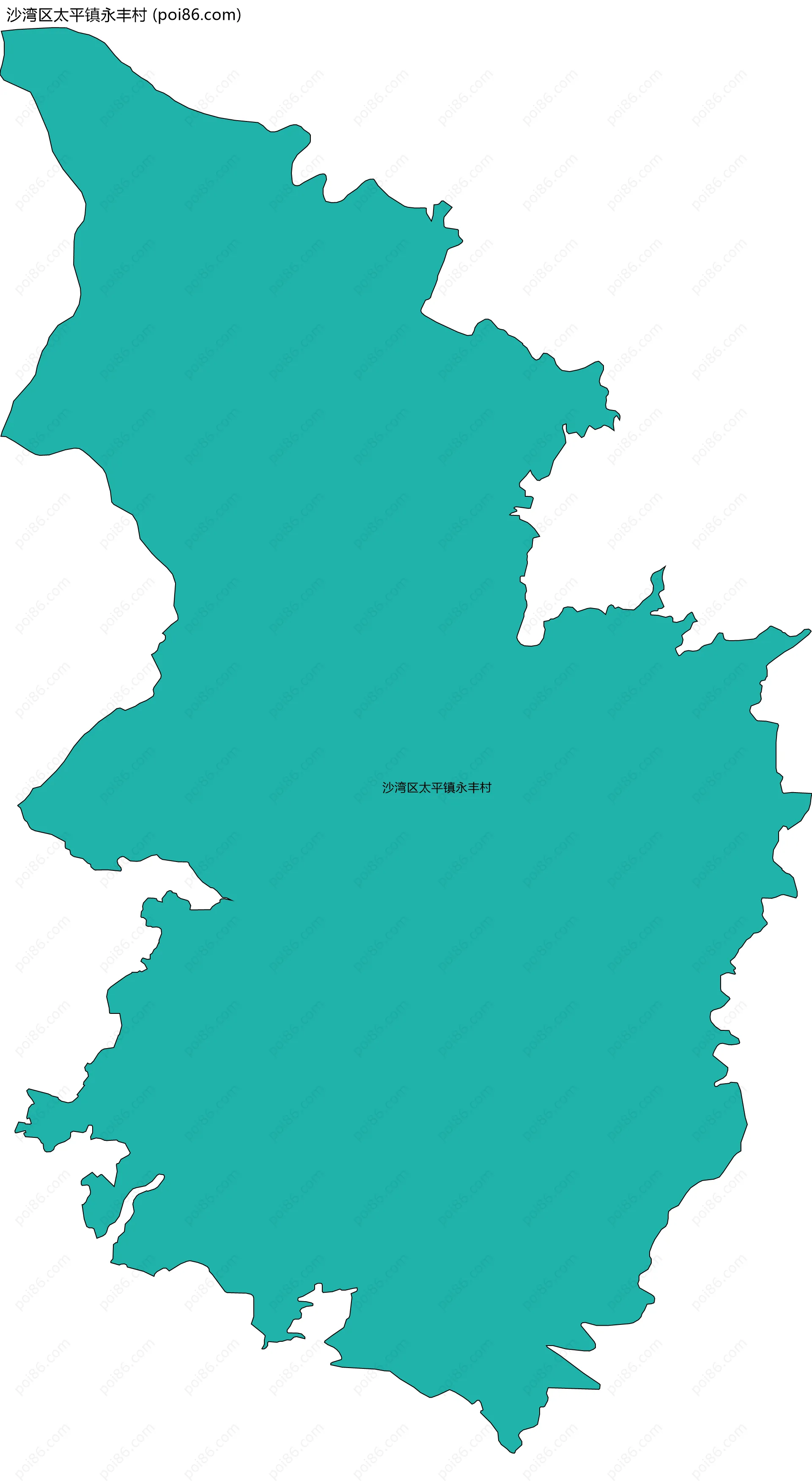 沙湾区太平镇永丰村边界地图