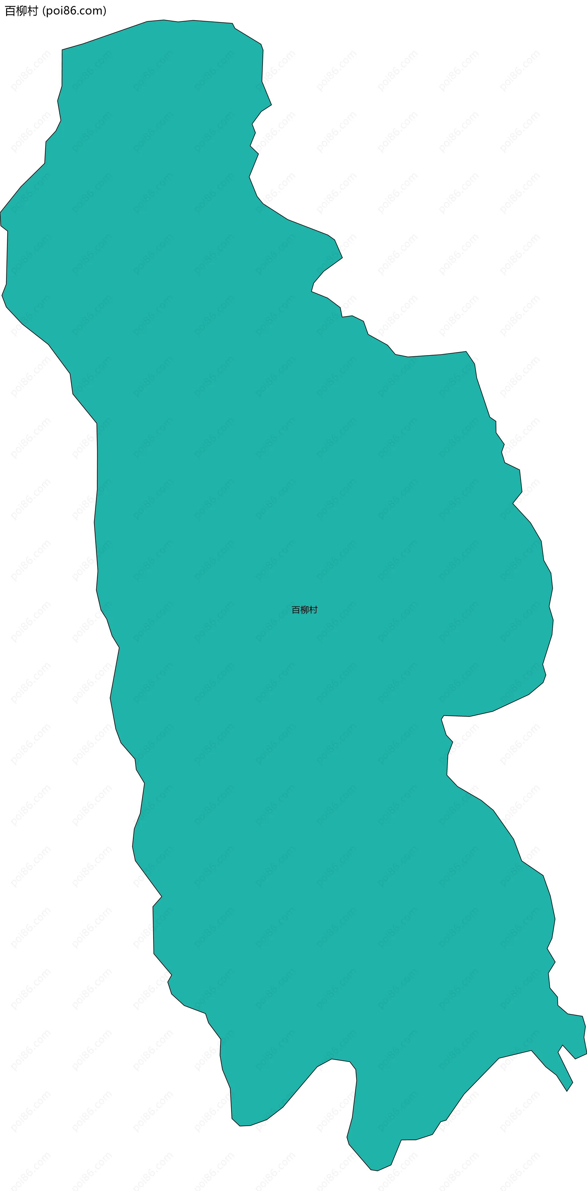 百柳村边界地图