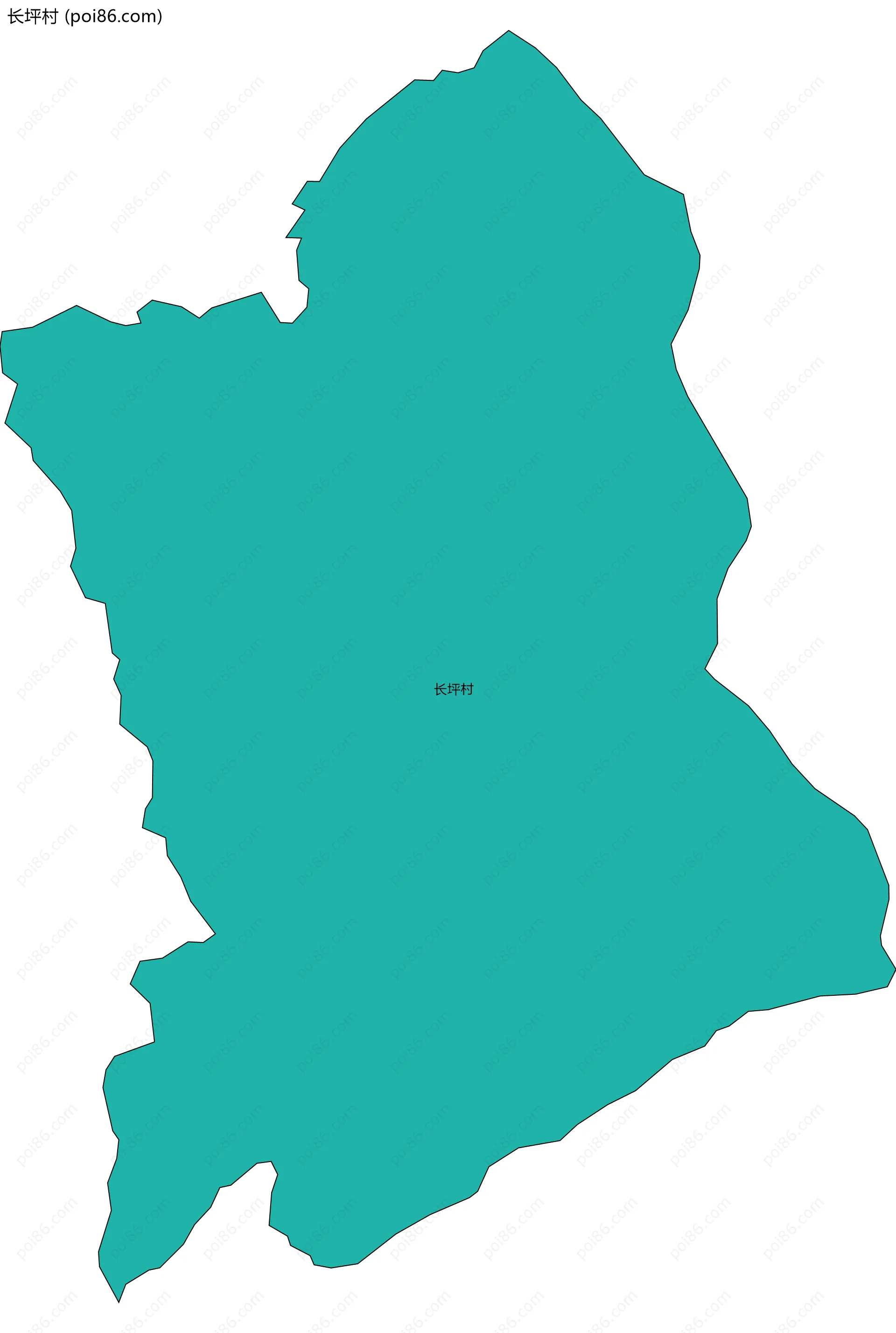 长坪村边界地图