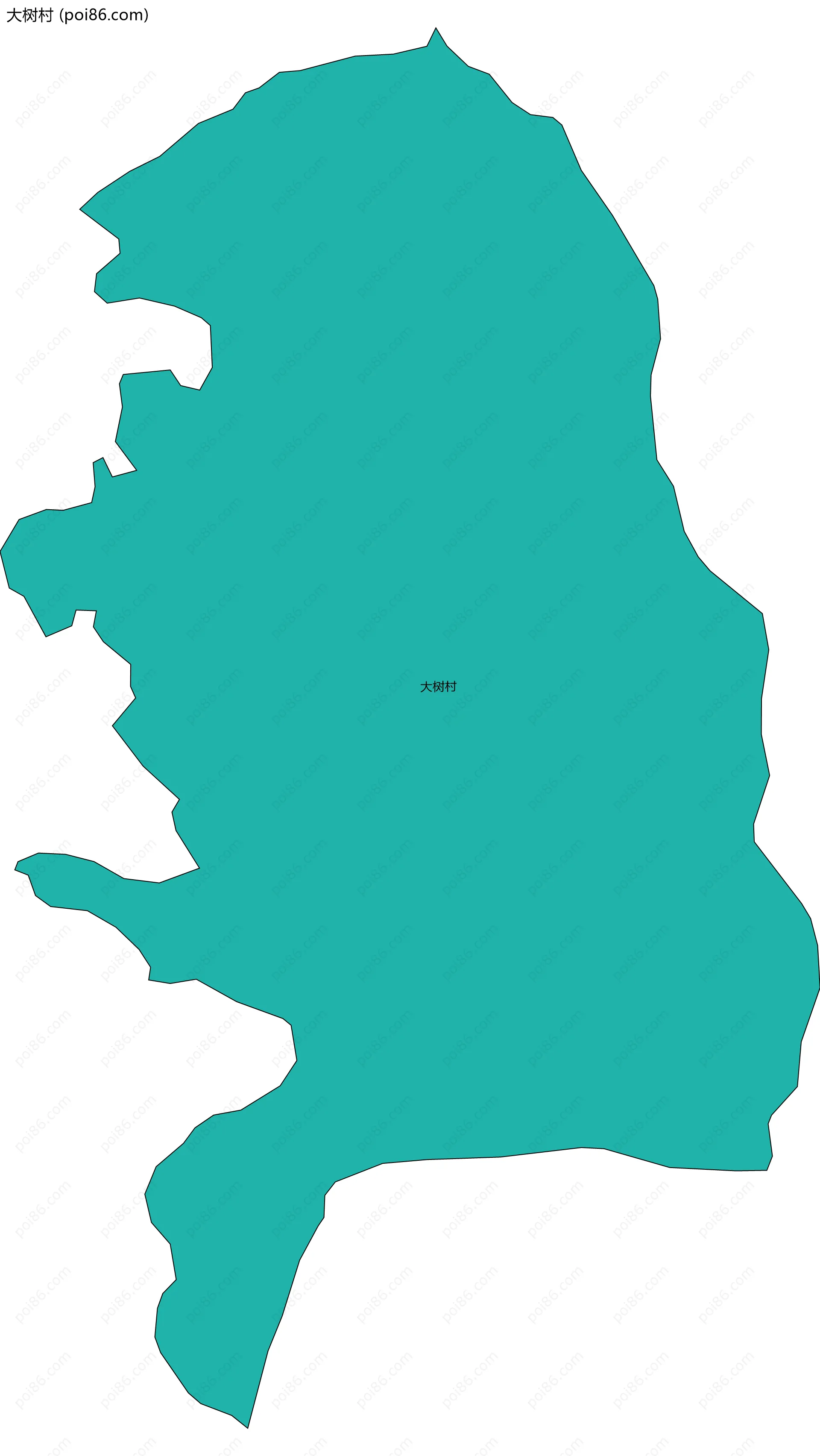 大树村边界地图