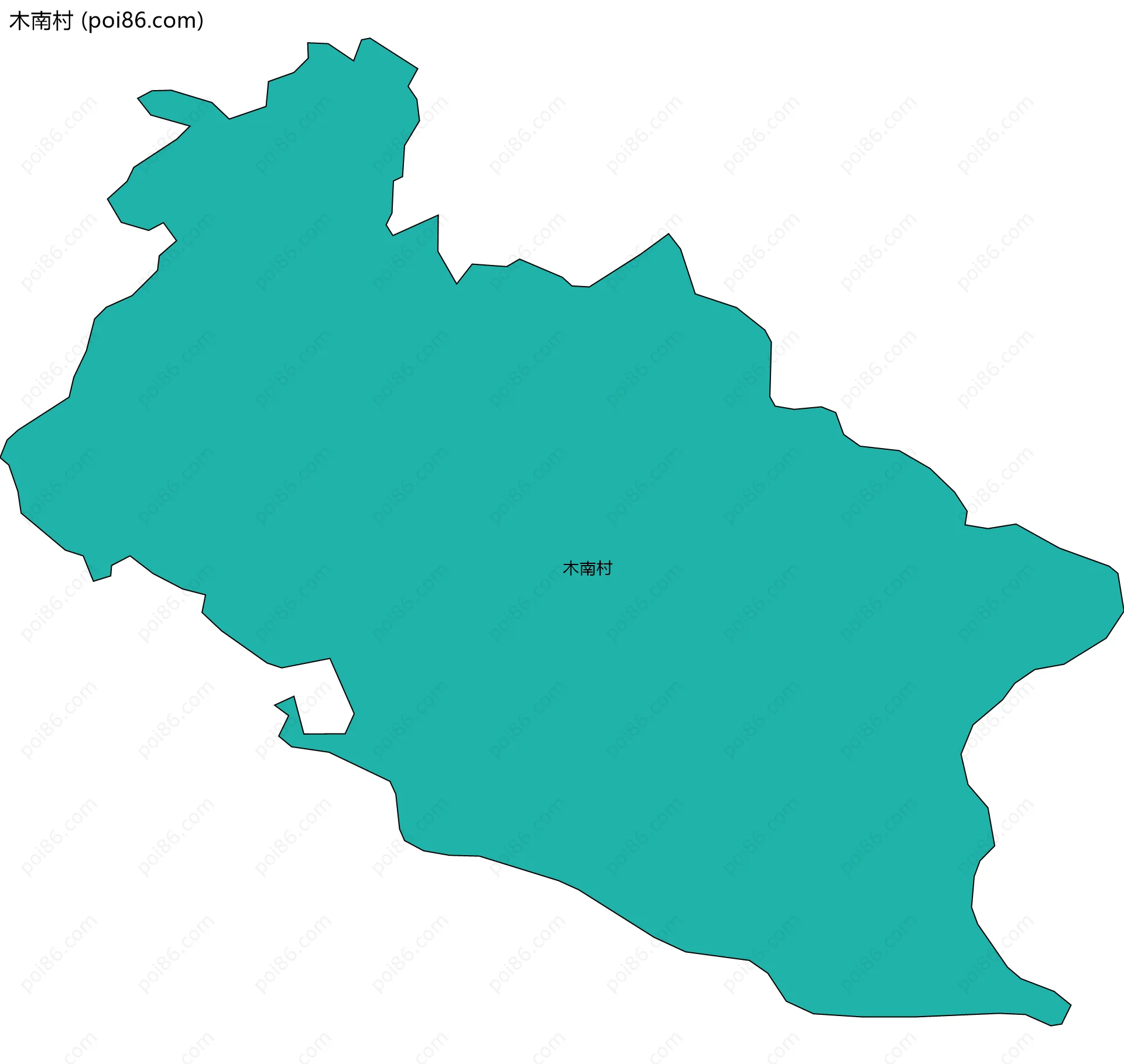 木南村边界地图