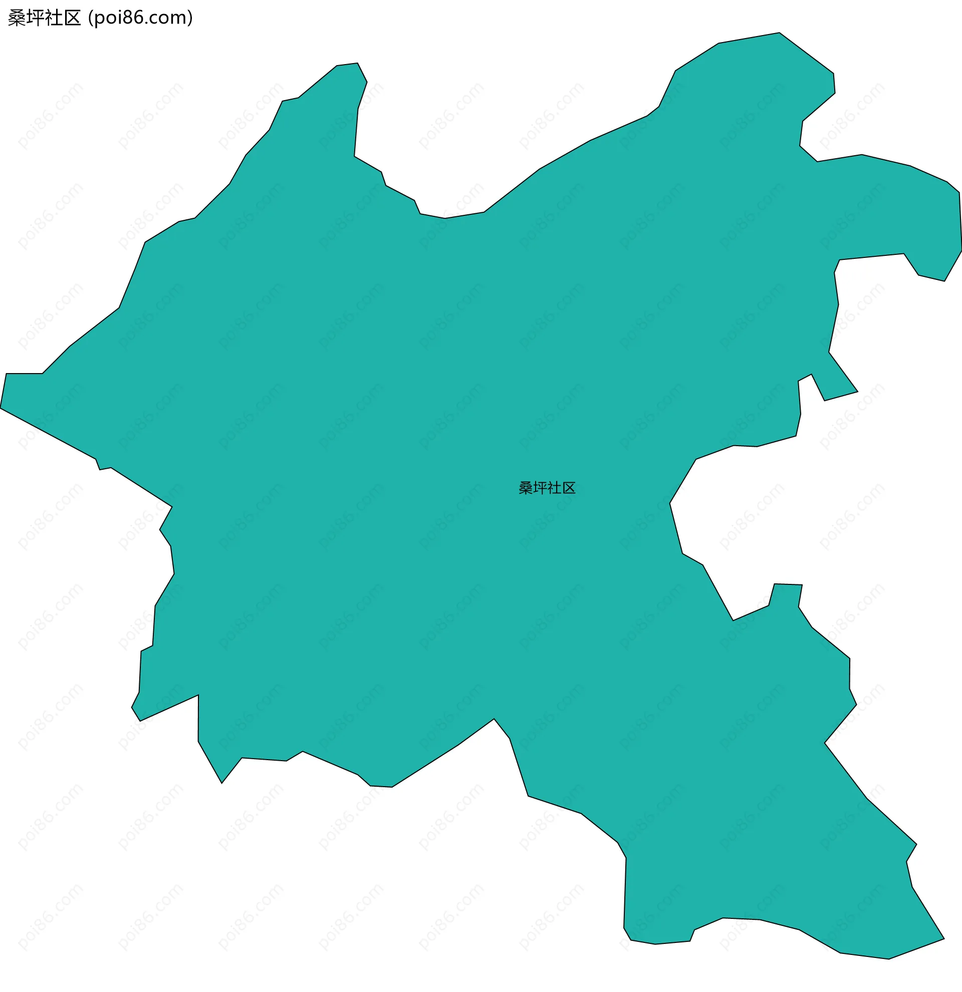 桑坪社区边界地图
