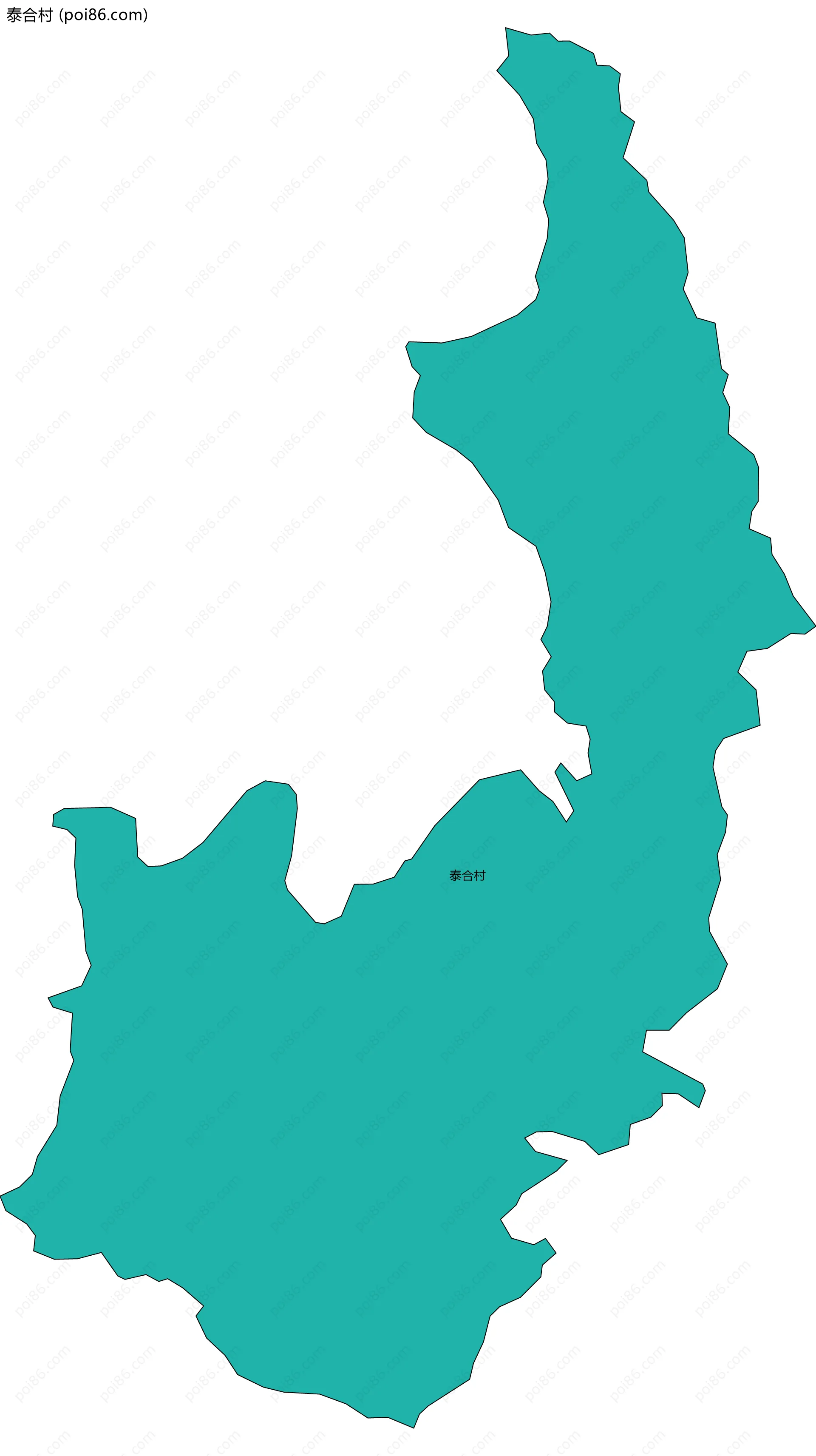 泰合村边界地图