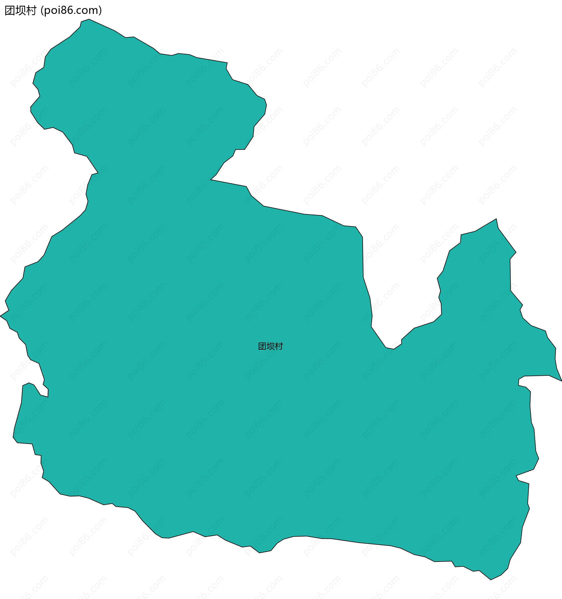 团坝村边界地图