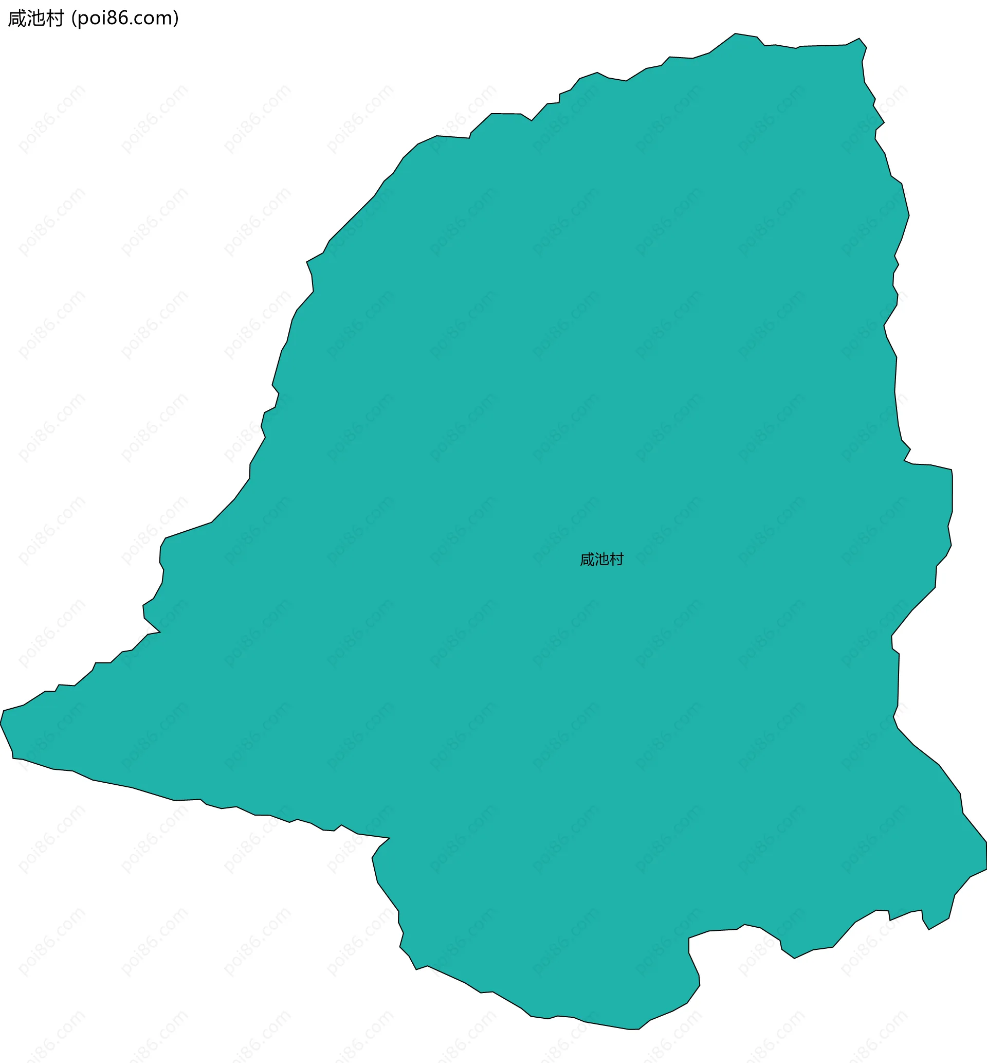 咸池村边界地图