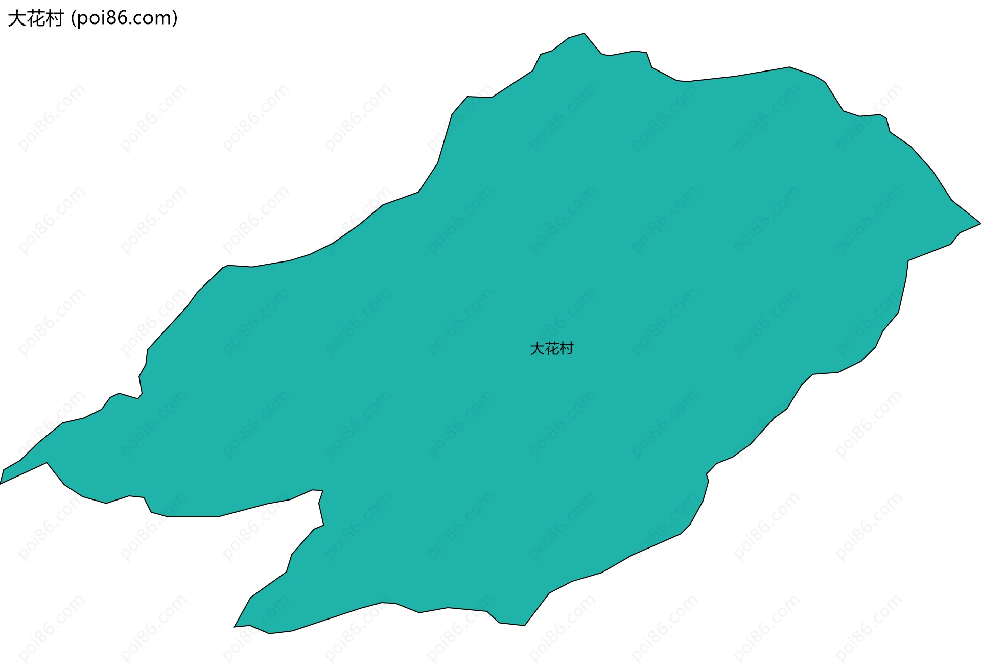 大花村边界地图