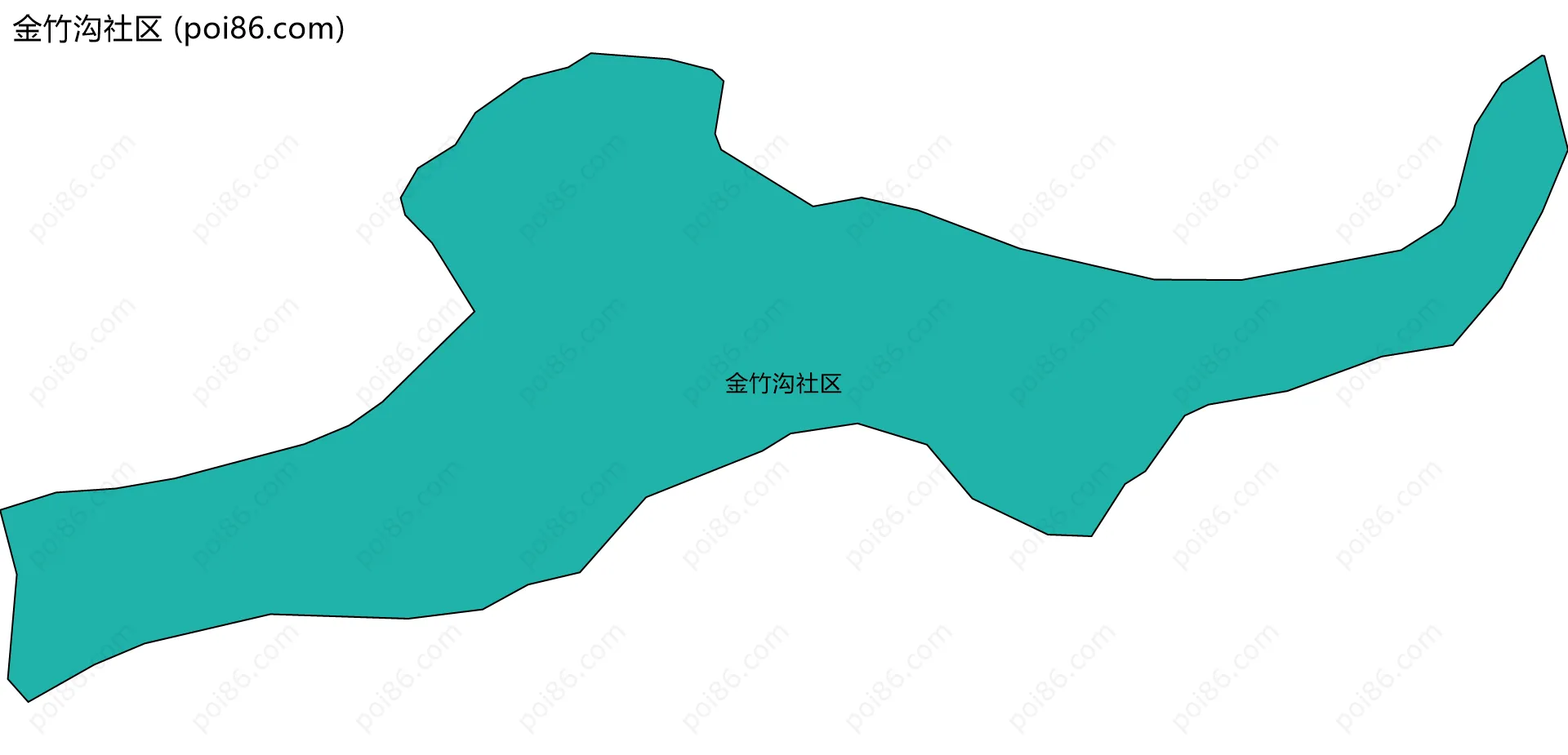 金竹沟社区边界地图