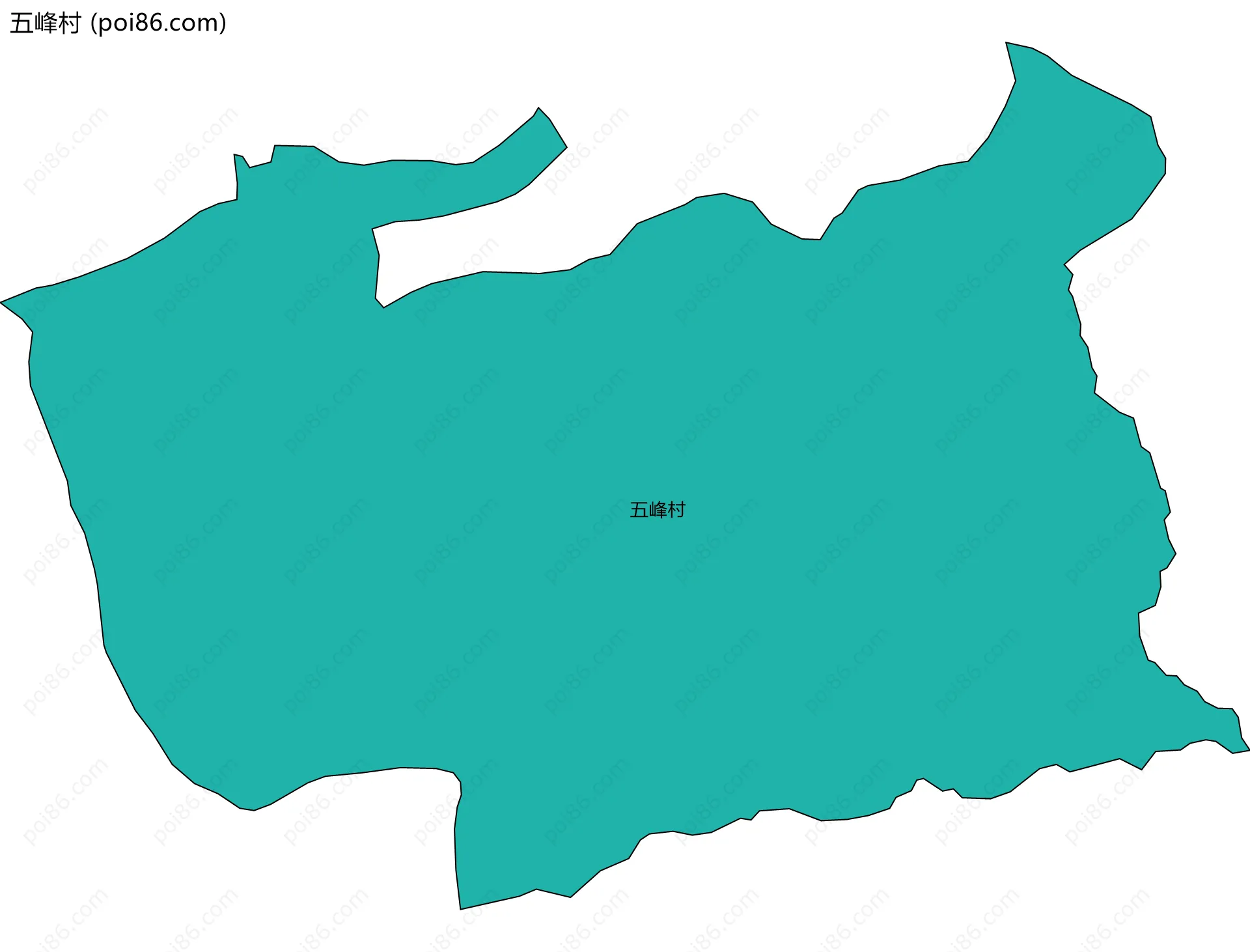 五峰村边界地图