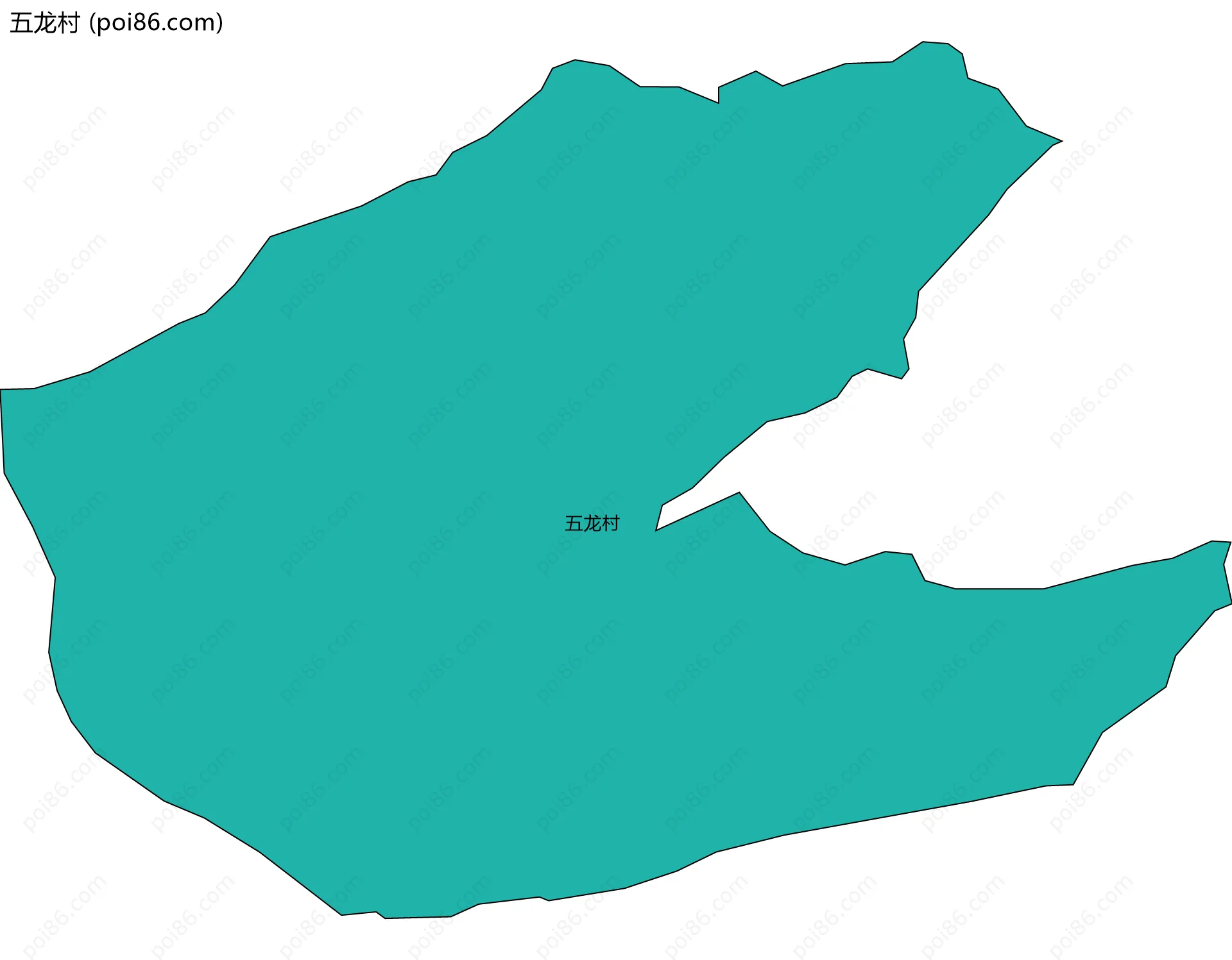 五龙村边界地图