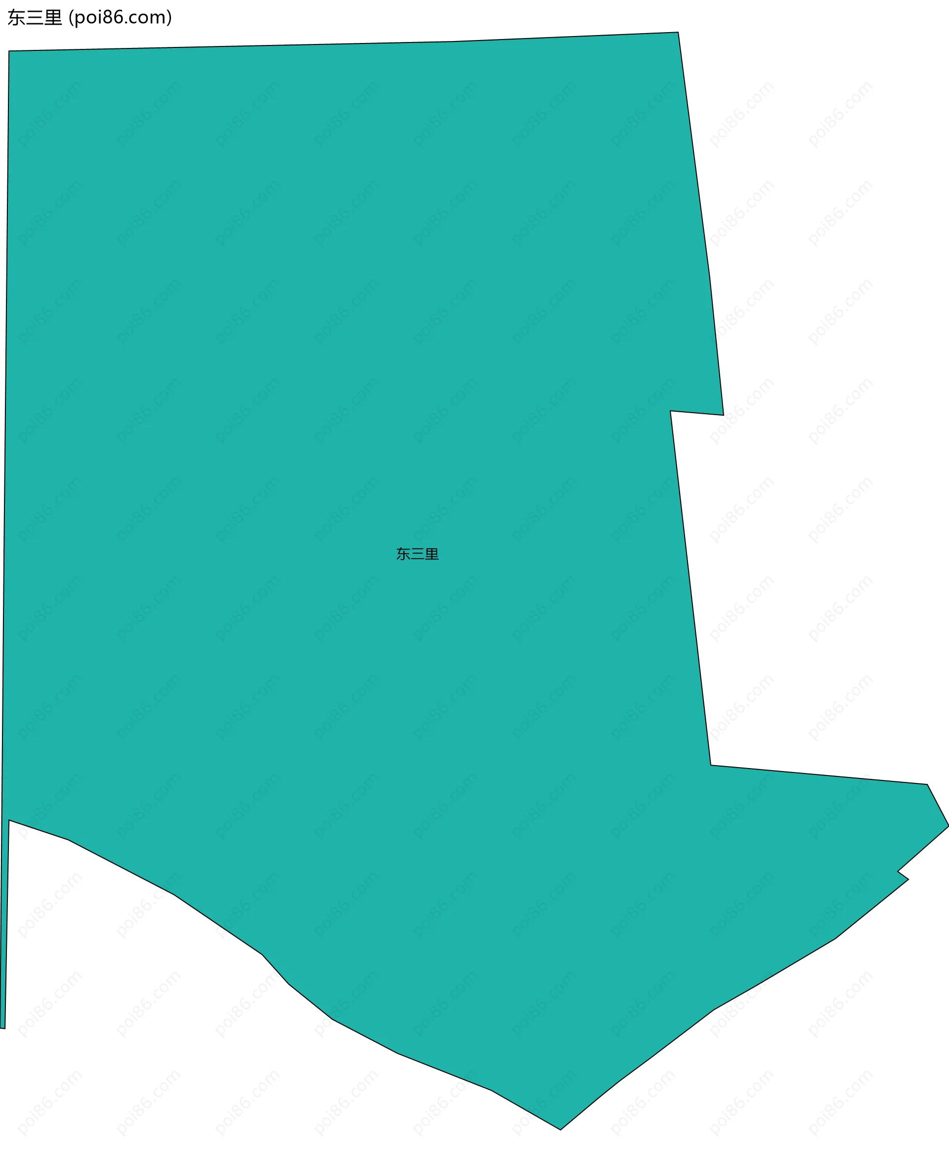 东三里边界地图