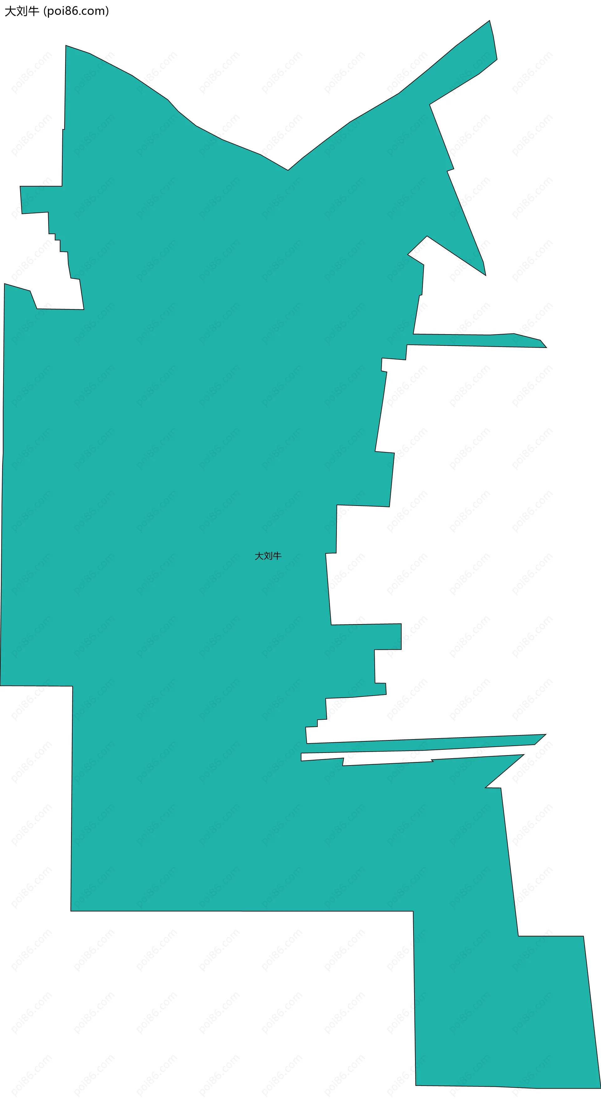 大刘牛边界地图