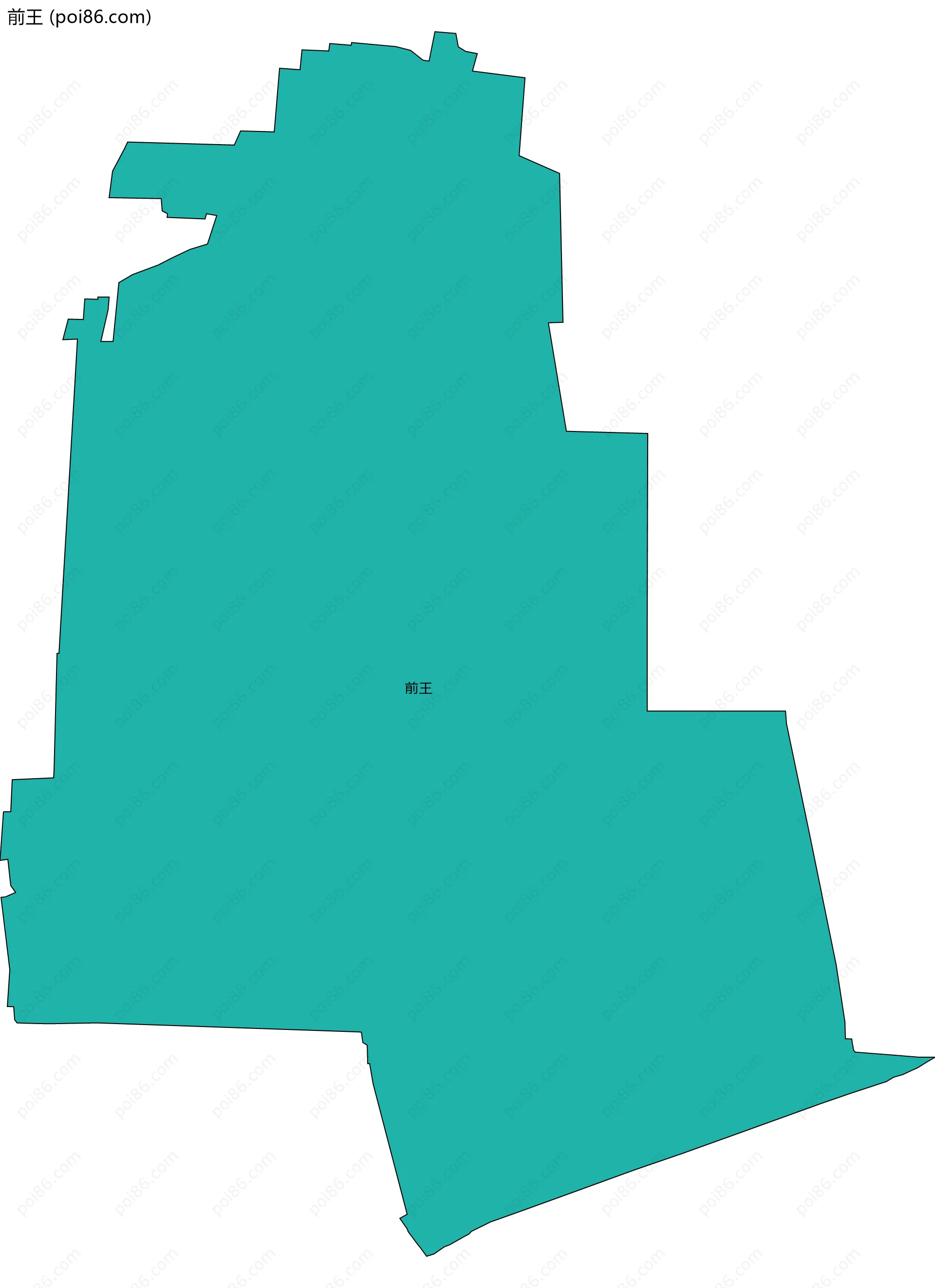 前王边界地图