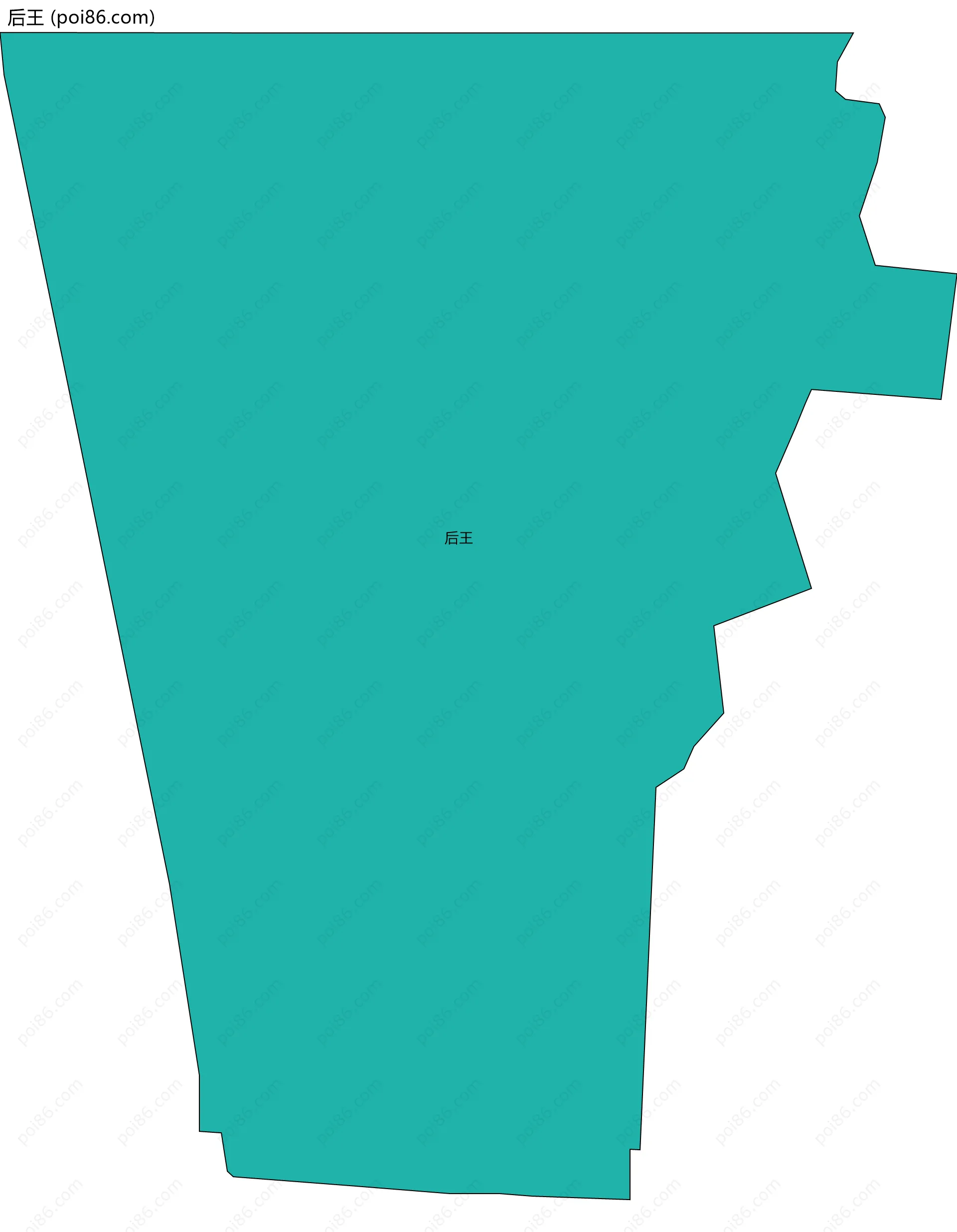 后王边界地图