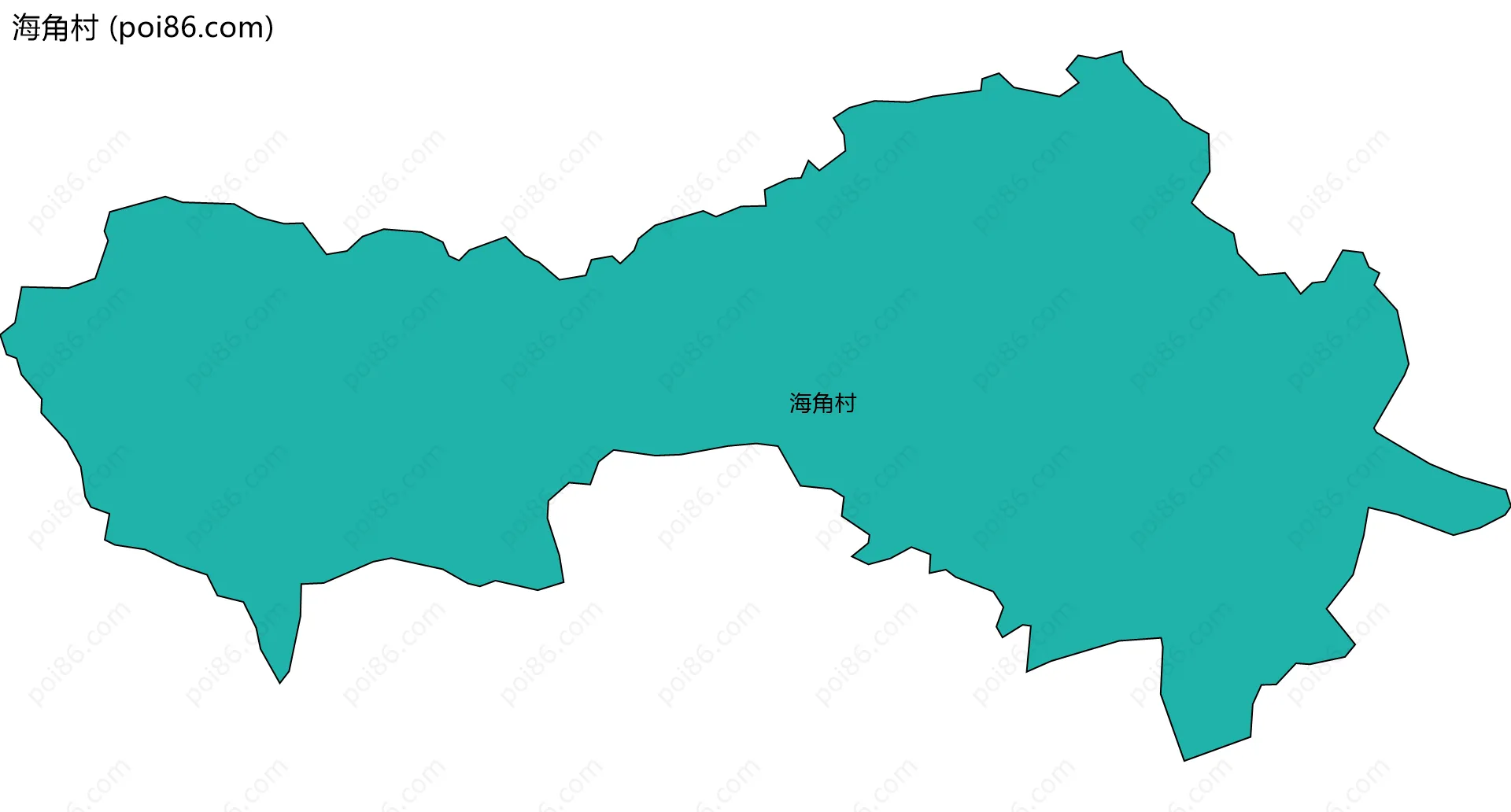 海角村边界地图