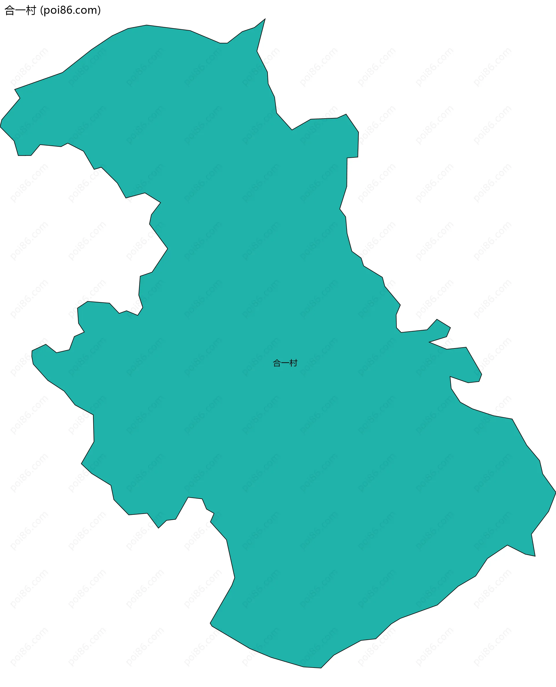 合一村边界地图