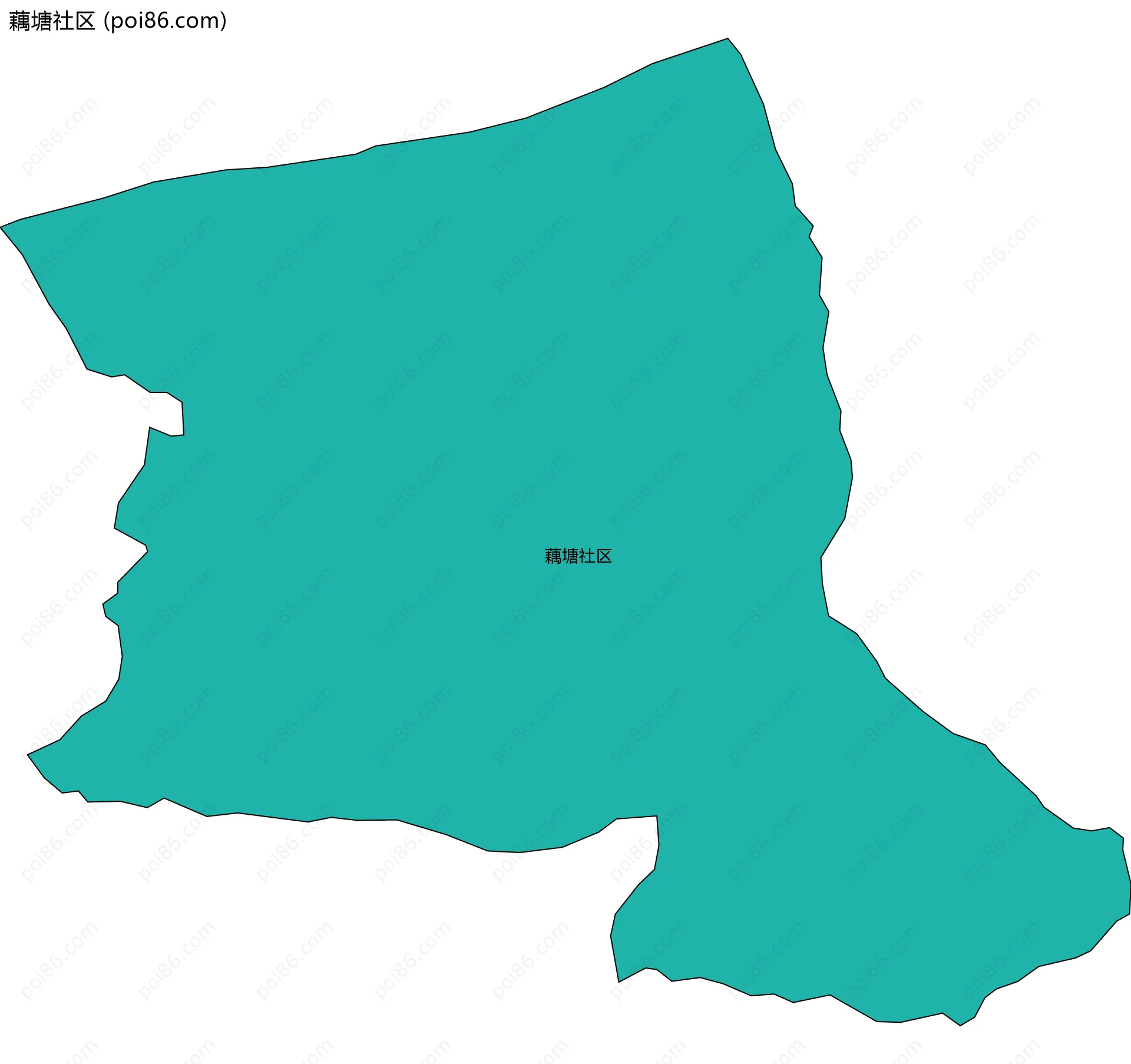 藕塘社区边界地图