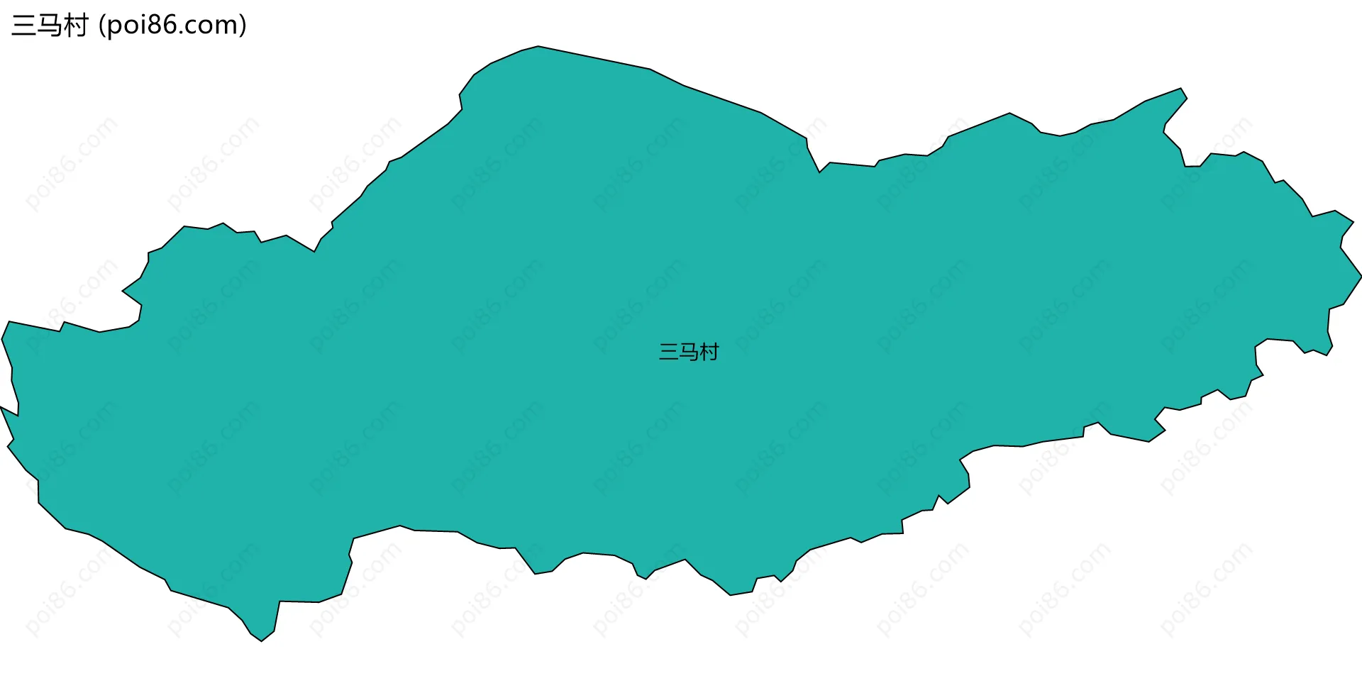 三马村边界地图