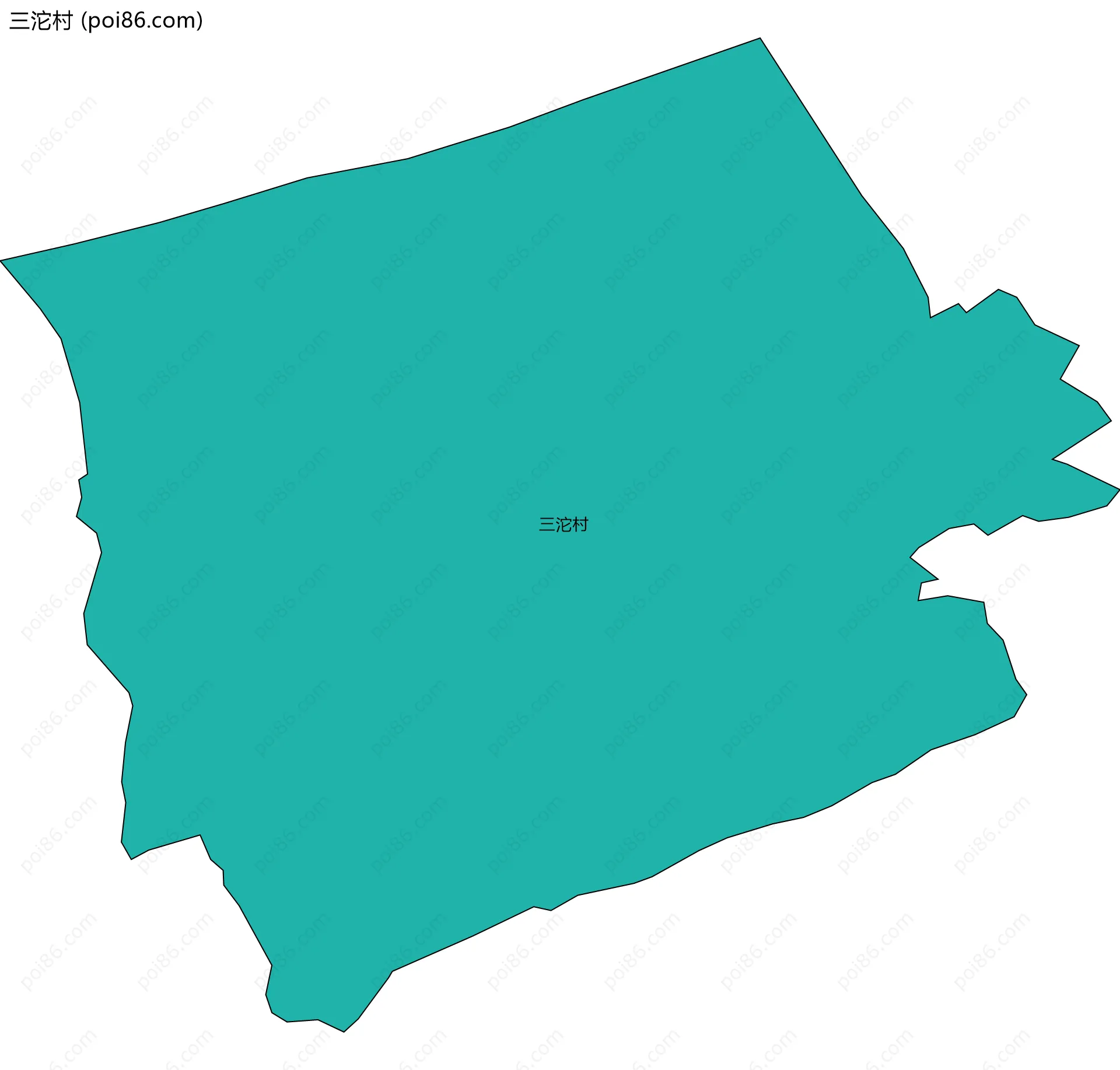 三沱村边界地图