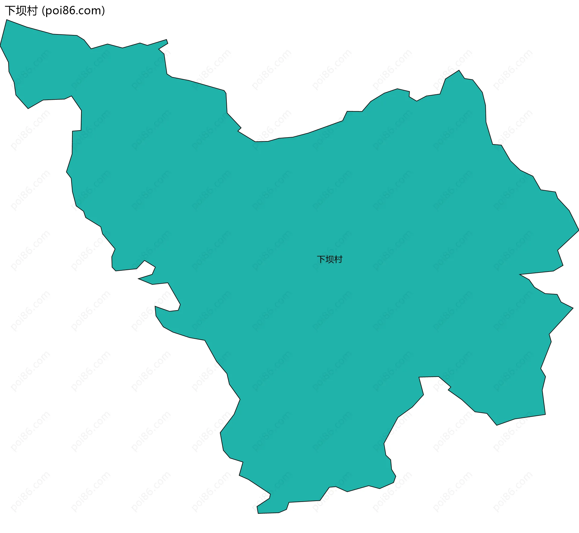 下坝村边界地图