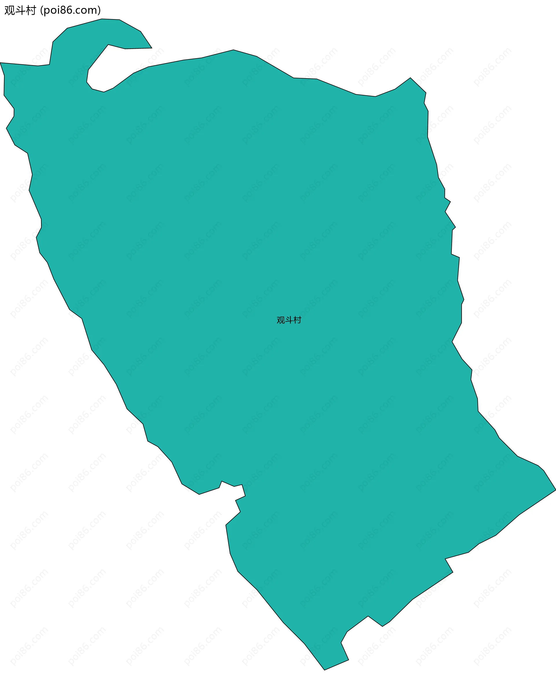 观斗村边界地图