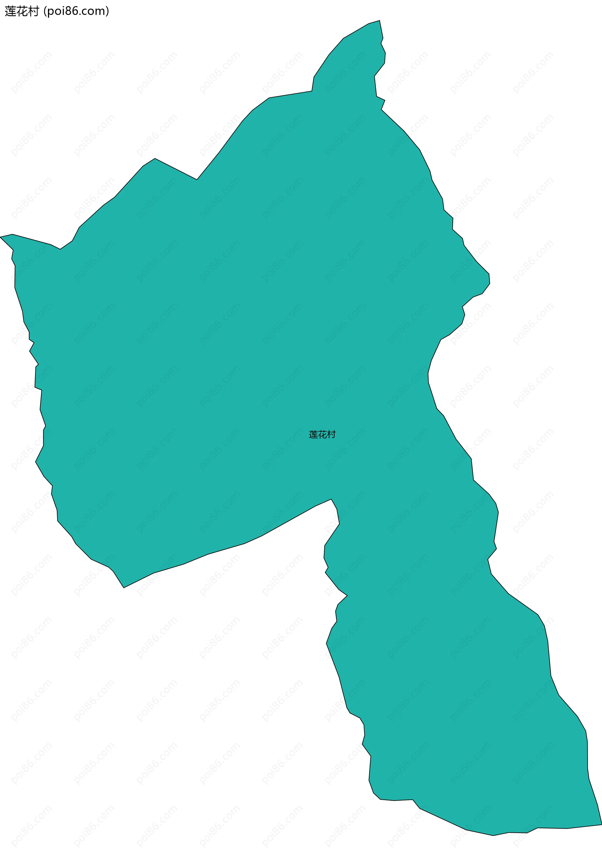 莲花村边界地图