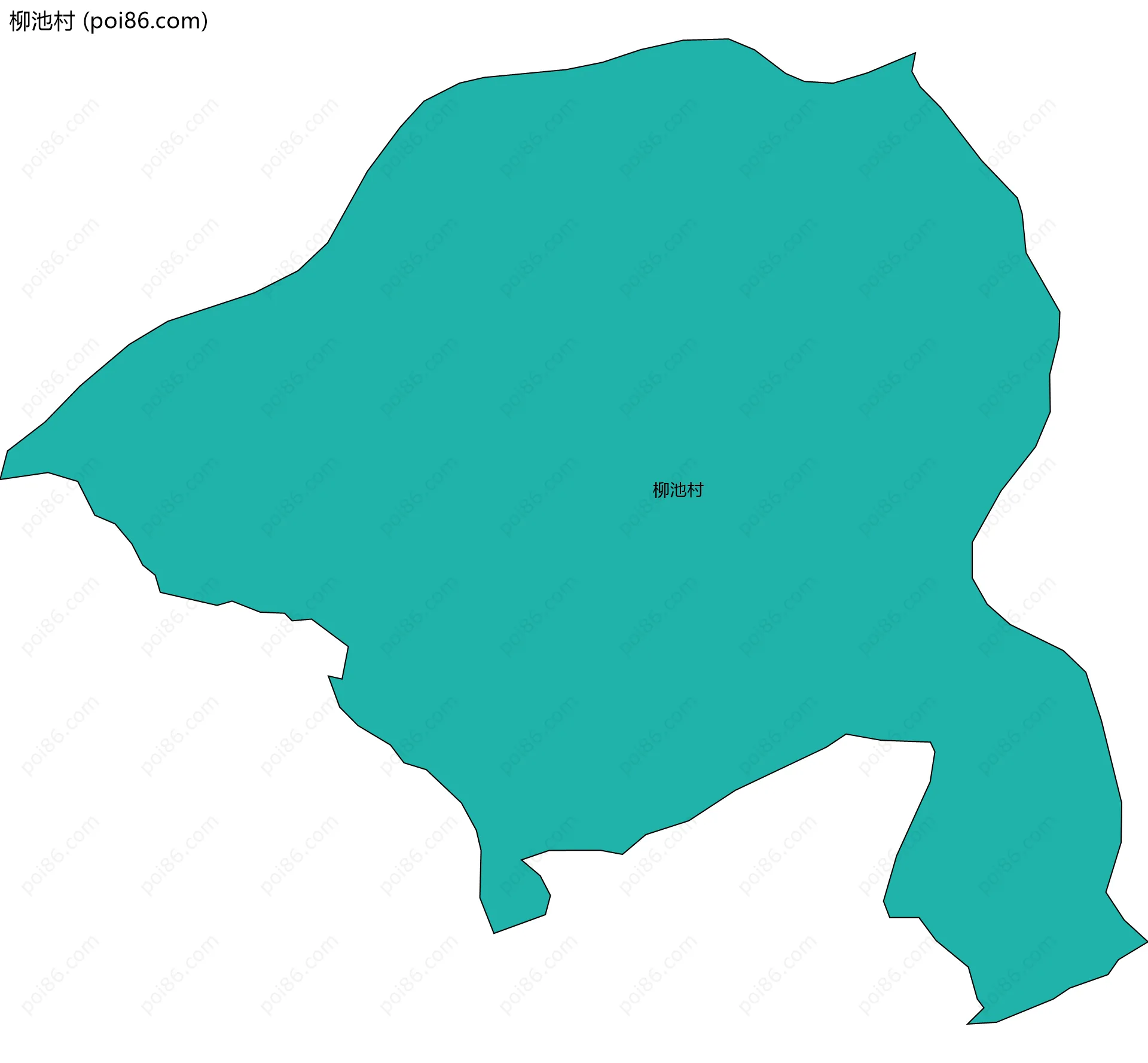 柳池村边界地图